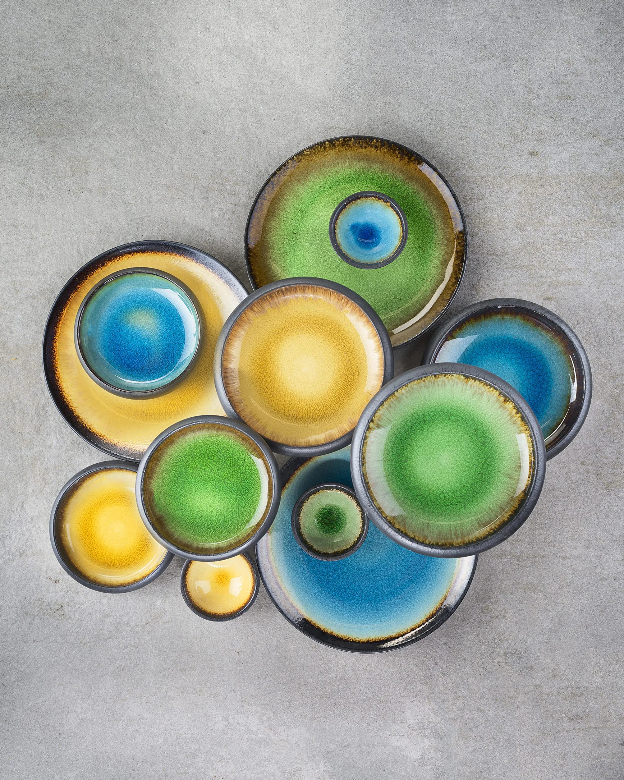 FERVIDO talerz do zupy żółty zestaw 3 szt 15,5x4 cm 33 cl