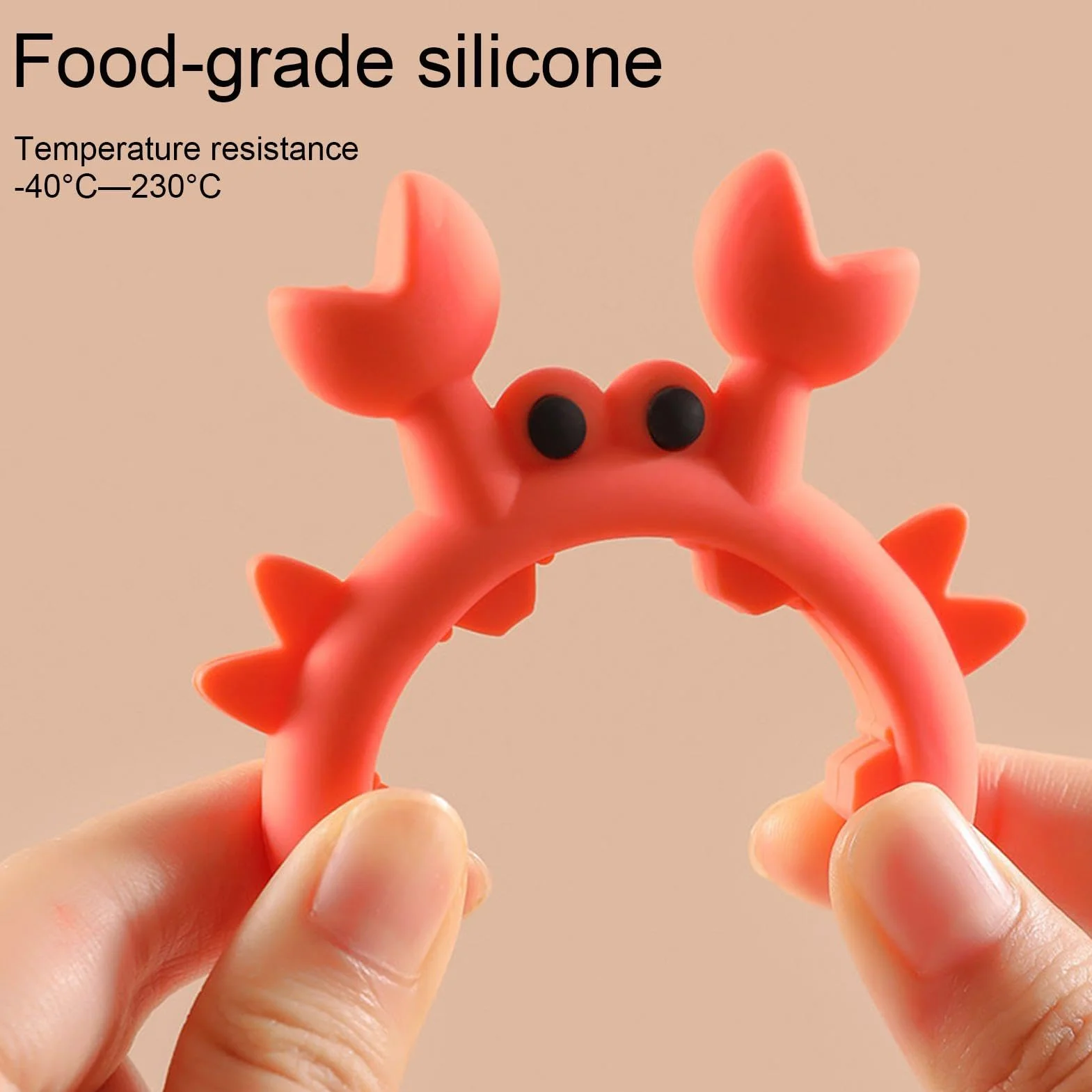 Cute Silicone Crab Spoon Holder Utensil Rest 5.8x6.5cm Anti-Overflow Ladle Holder for Stove Top