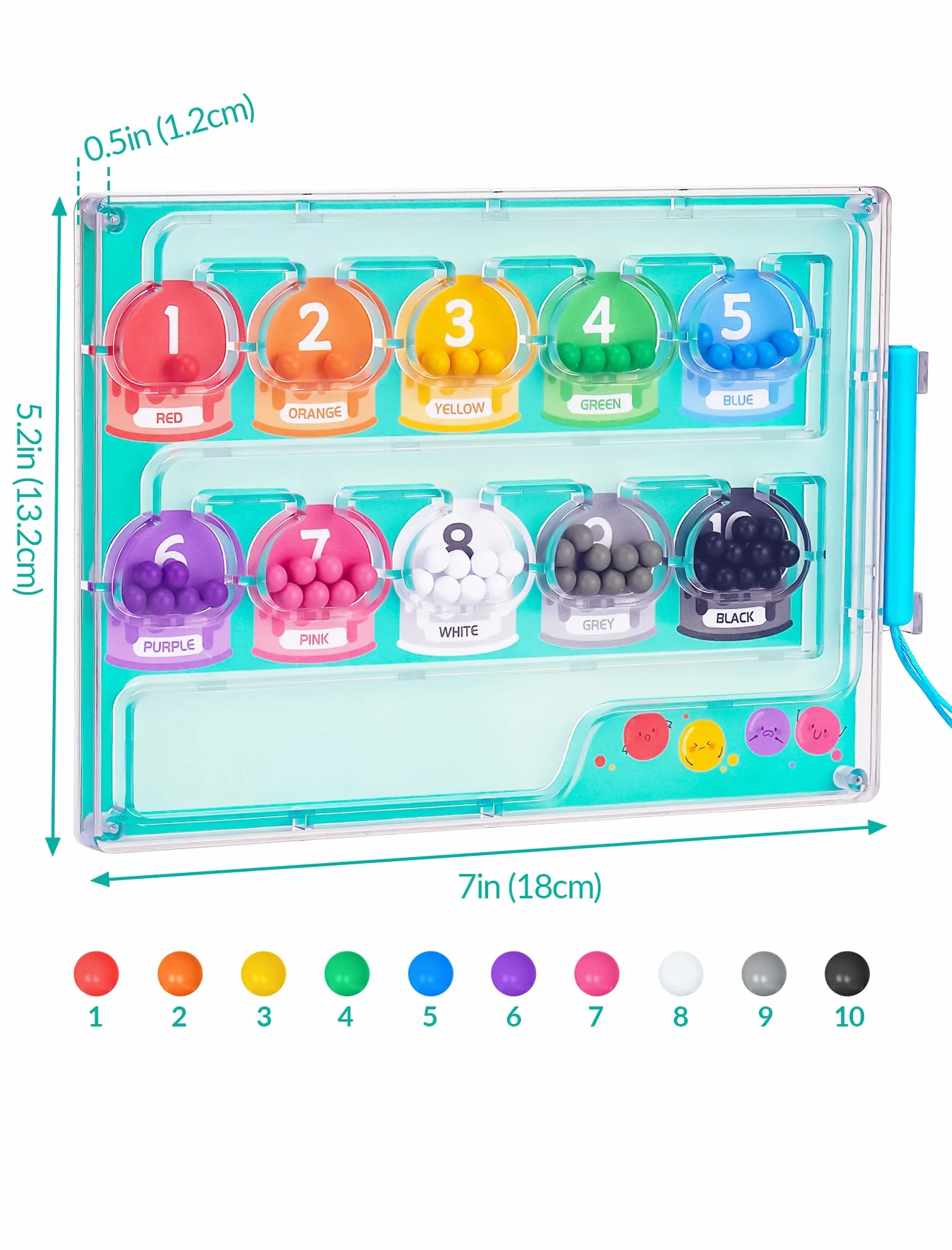 Magnetic Color and Number Maze (zielony)