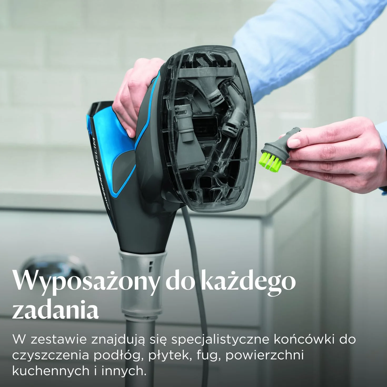 BISSELL PowerFresh Slim Steam, odkurzacz parowy 3 w 1, możliwość przekształcenia odkurzacza parowego do podłóg w ręczny odkurzacz parowy, lekki, wielofunkcyjny, w zestawie narzędzia, 4268N