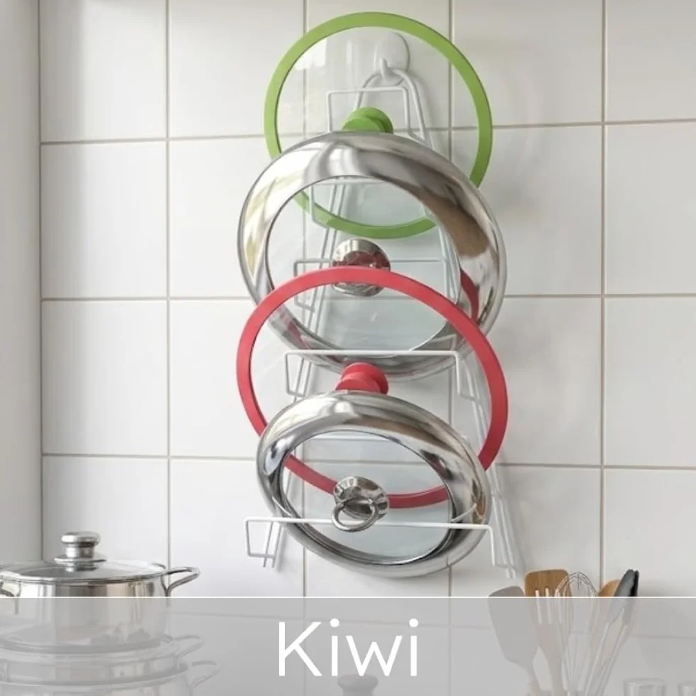 Metaltex 362806014 Uchwyt Na Pokrywkę Do Garnka Kiwi, 6 Pokrywek