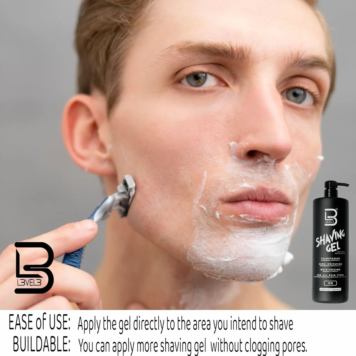 L3VEL3 - Gel Ice - Żel do golenia Ice 1000 ml
