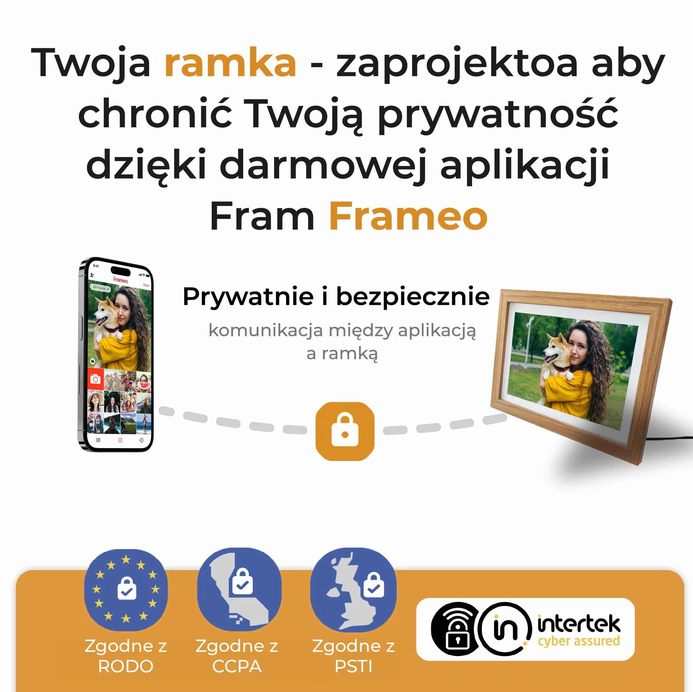 Denver Cyfrowa ramka na zdjęcia 10,1 cala HD - elektroniczna ramka na zdjęcia - ramka na zdjęcia - aplikacja Frameo - ekran dotykowy IPS - 16 GB - PFF1042LW - drewno