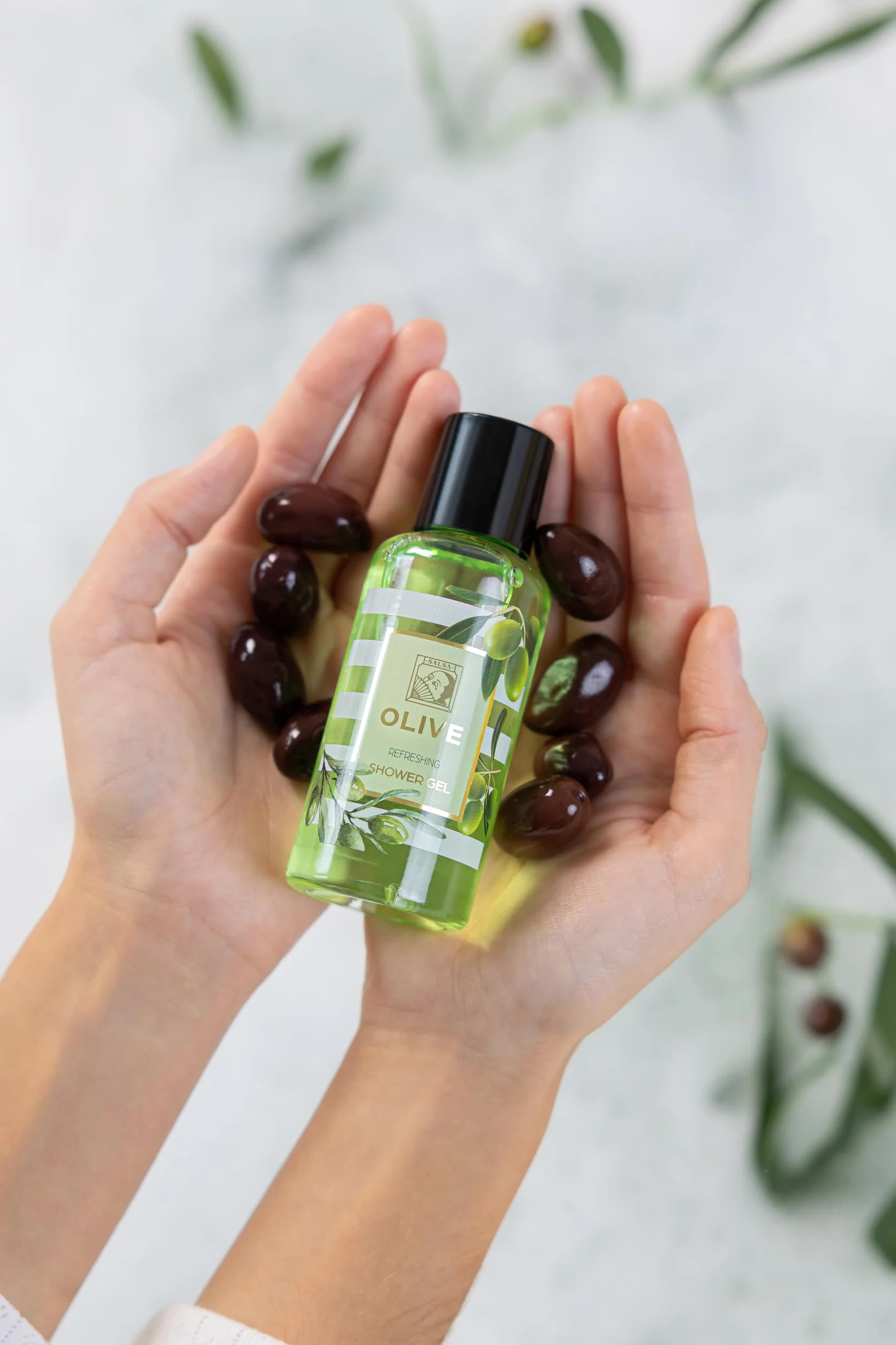 Accentra Zestaw prysznicowy OLIVE 2-częściowy żel pod prysznic balsam do ciała prezent wellness