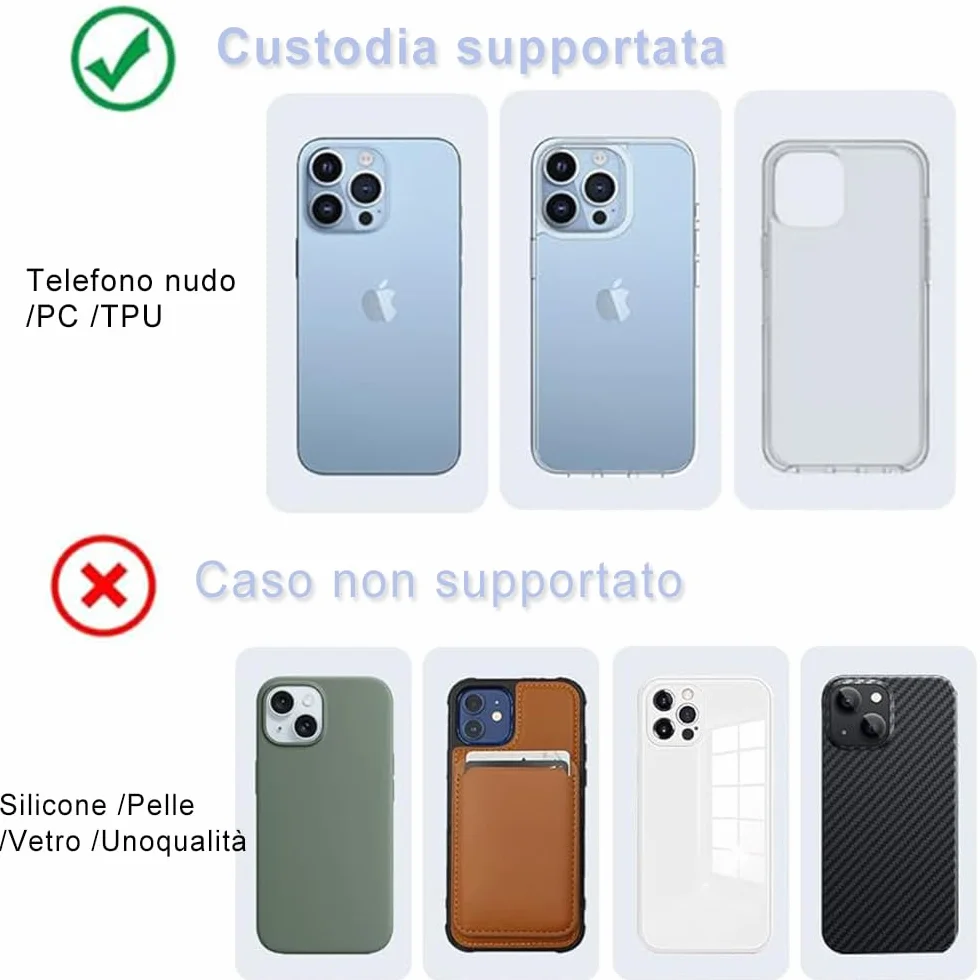 3 szt. metalowych naklejek na telefon komórkowy, kompatybilny z bezprzewodową ładowarką do iPhone'a/Samsung/Androida, metalowe pierścienie