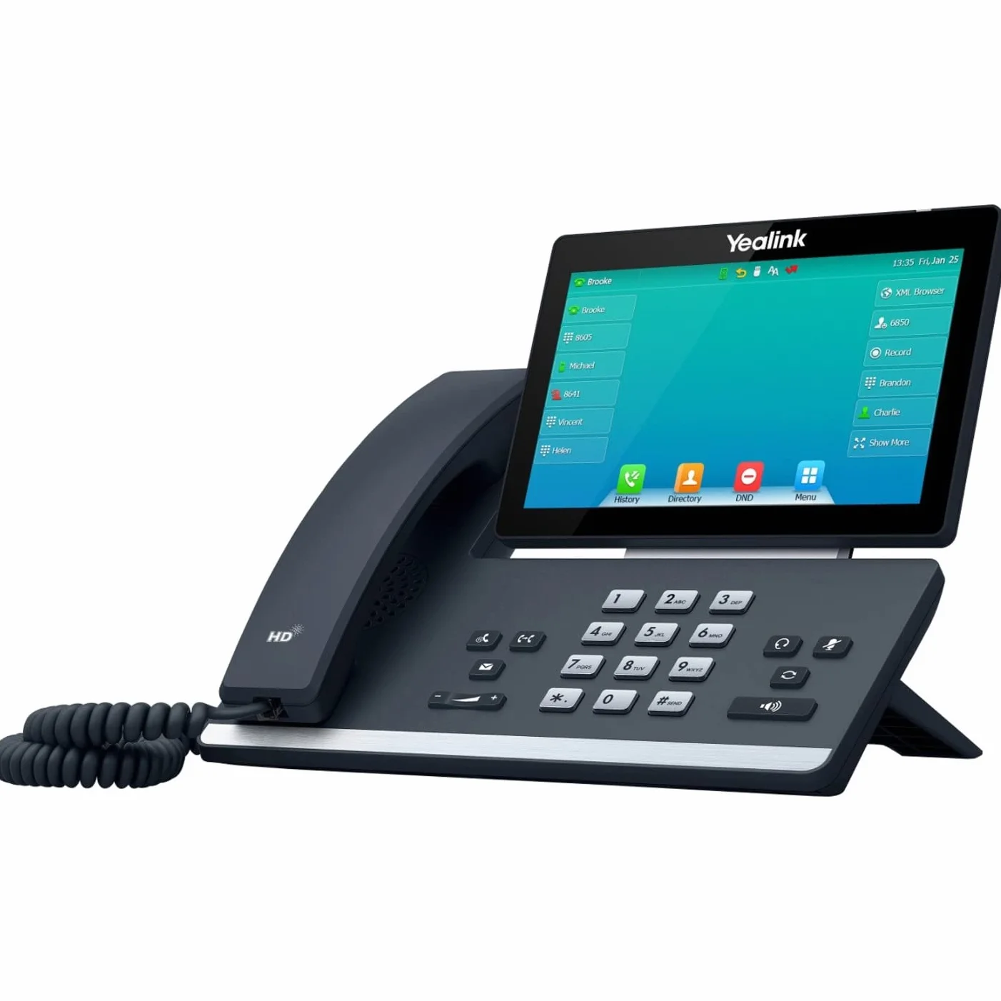 Yealink SIP-T57W Telefon Voip, Czarny, 22,1 x 25,91 x 21,08 cm