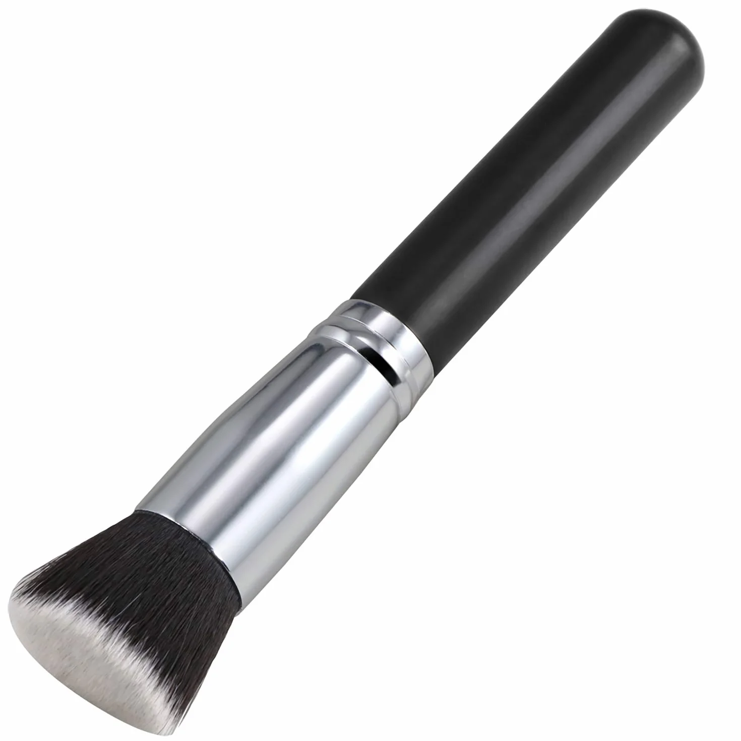 TRIXES Pędzel do podkładu – płaski pędzel Kabuki Brush Blender – kompletne zastosowanie do korektora, pudru, kremu i płynnego makijażu – gęste, premium syntetyczne włókna do polerowania i nakładania