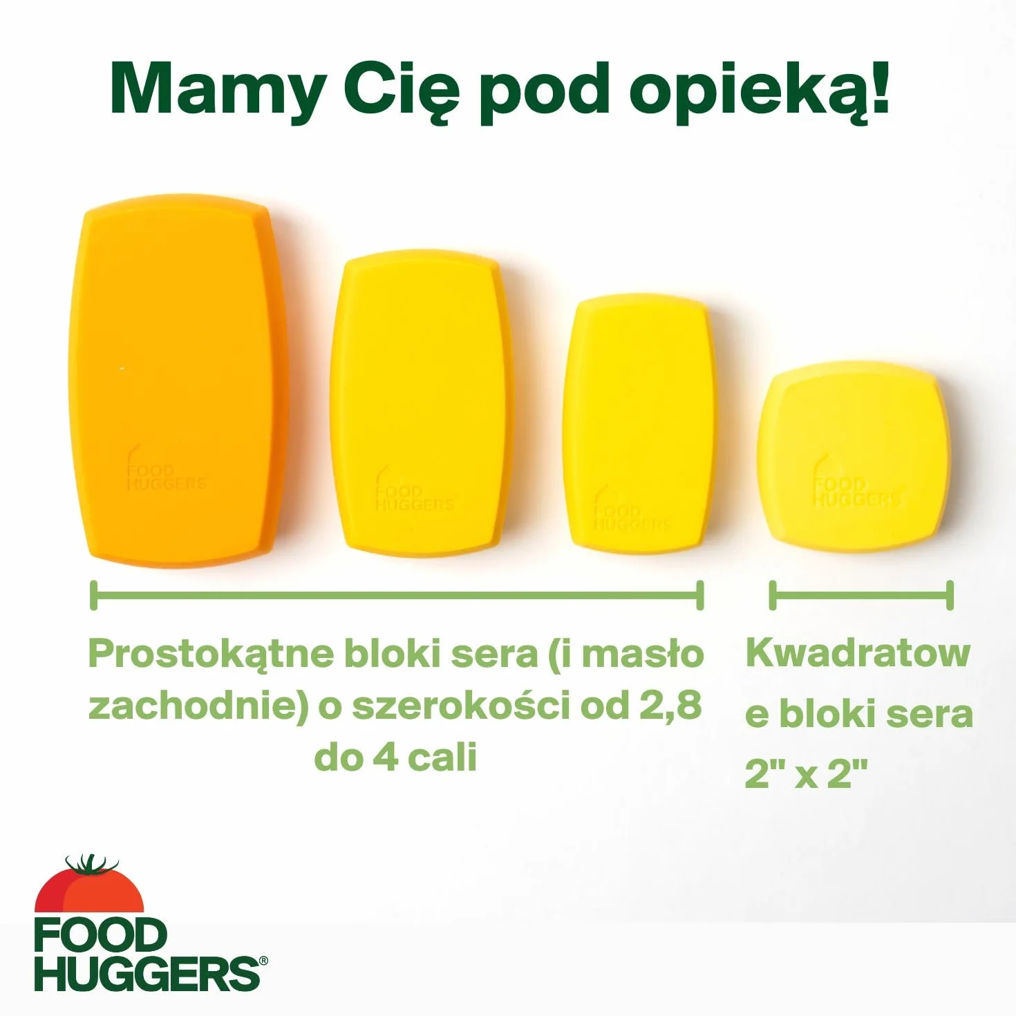 Food Huggers zestaw 4 silikonowych pojemników wielokrotnego użytku do sera