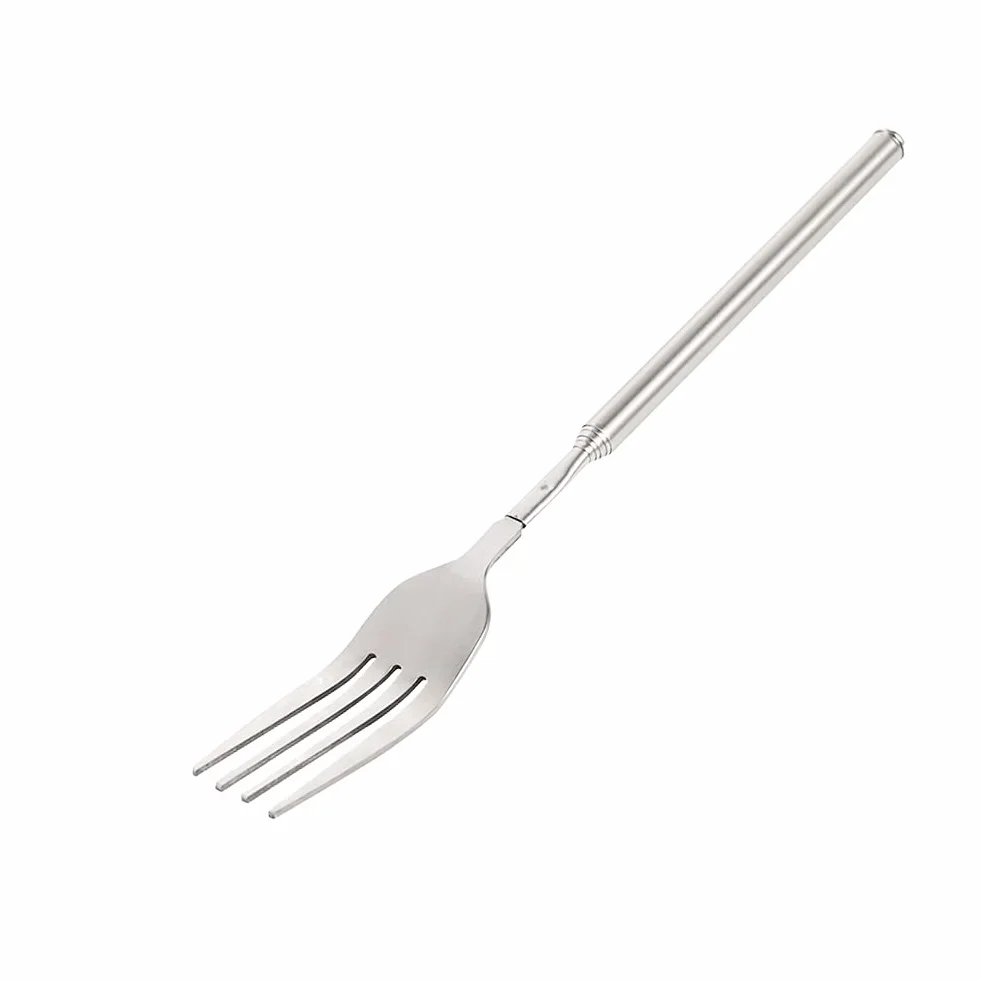 Widelec teleskopowy, widelec wysuwany, widelec do grilla, sztućce z długim widelcem, widelce ze stali nierdzewnej do grilla obiadowego Deser owocowy (22,1~64,6 cm)