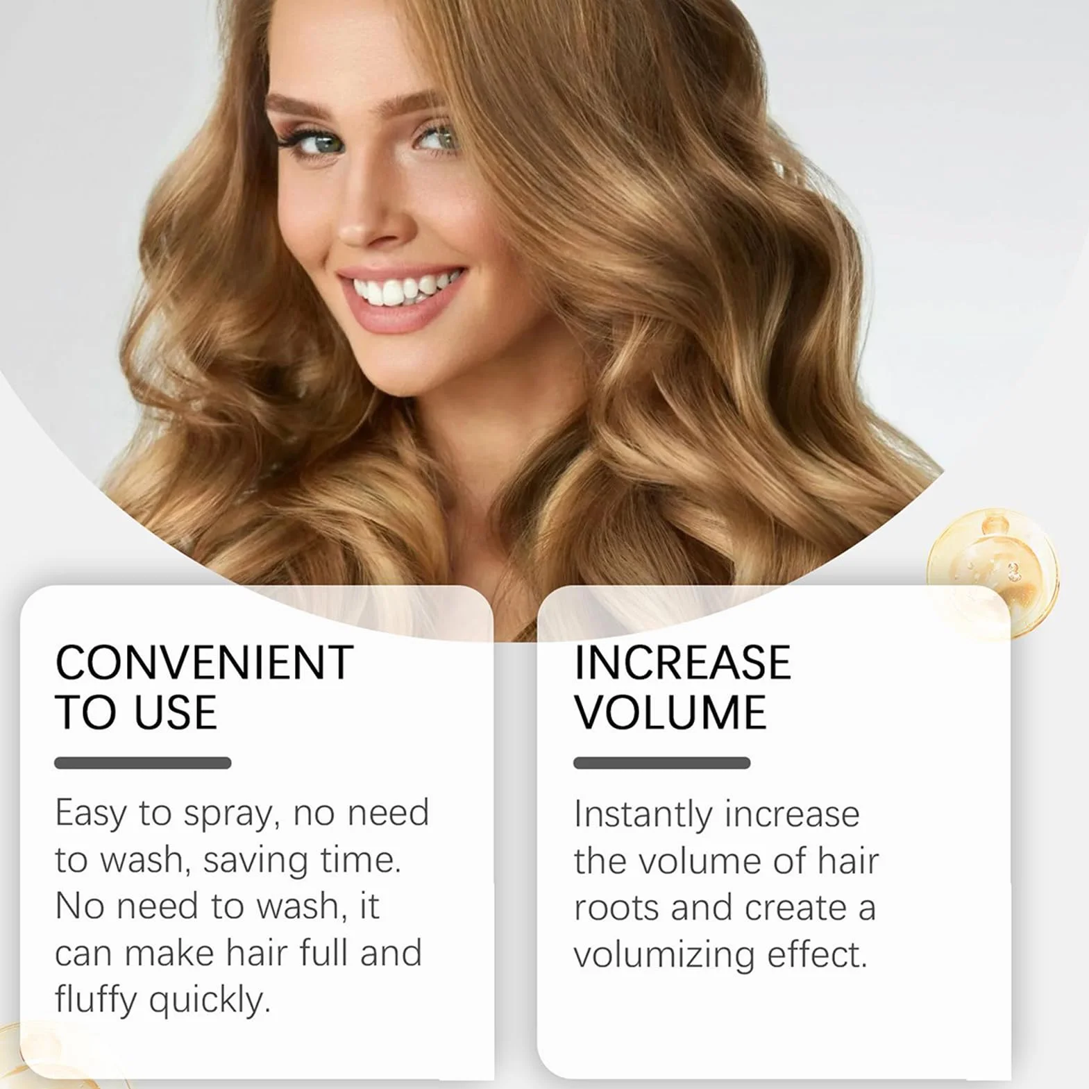 Volumizing Dry Shampoo w sprayu, odświeżający i nawilżający, suchy szampon, natychmiastowe zagęszczenie włosów, cieńszy szampon do włosów, do uzyskania odświeżającego, 150 ml