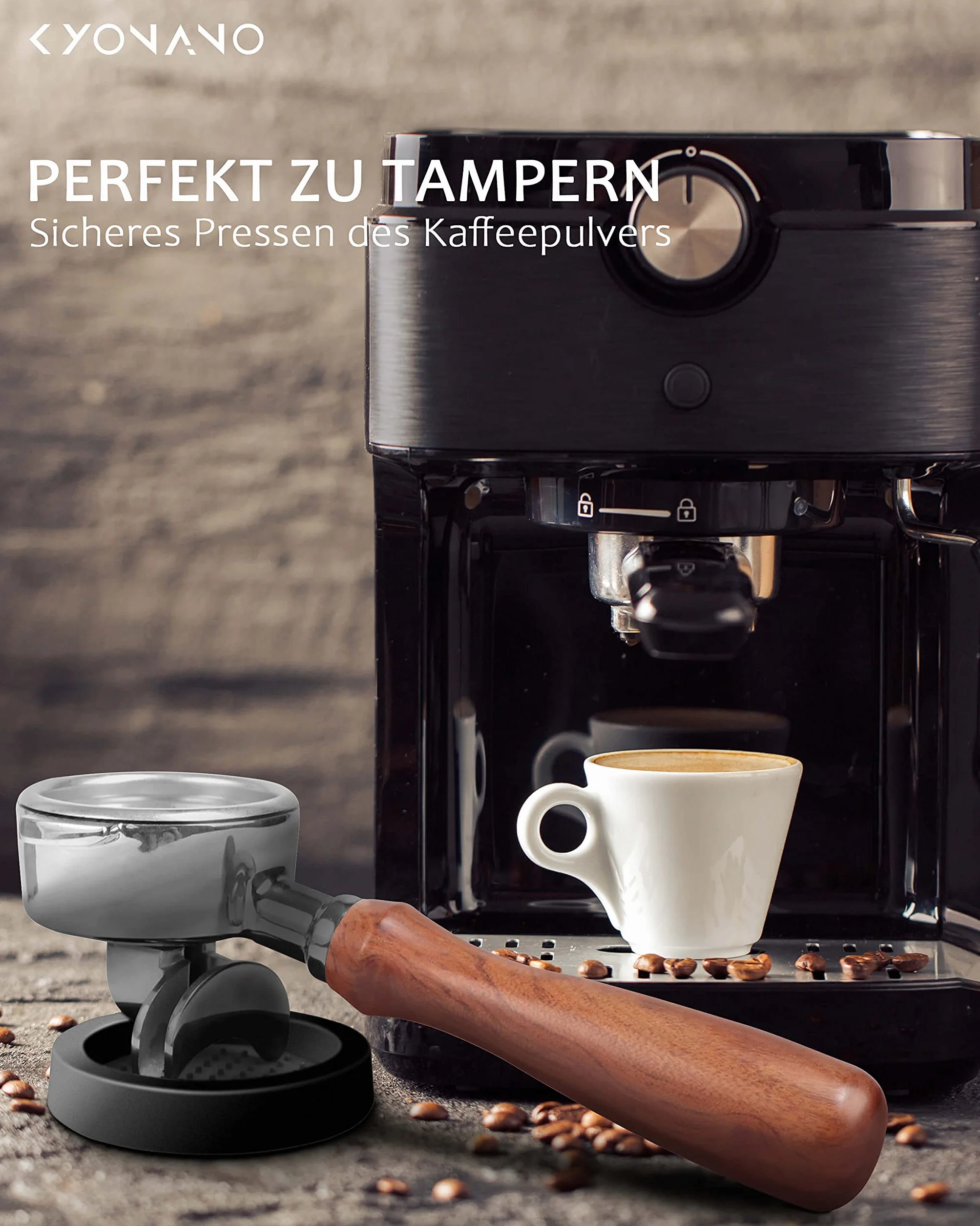 Mata do ubijania espresso z silikonu antypoślizgowa 60 mm