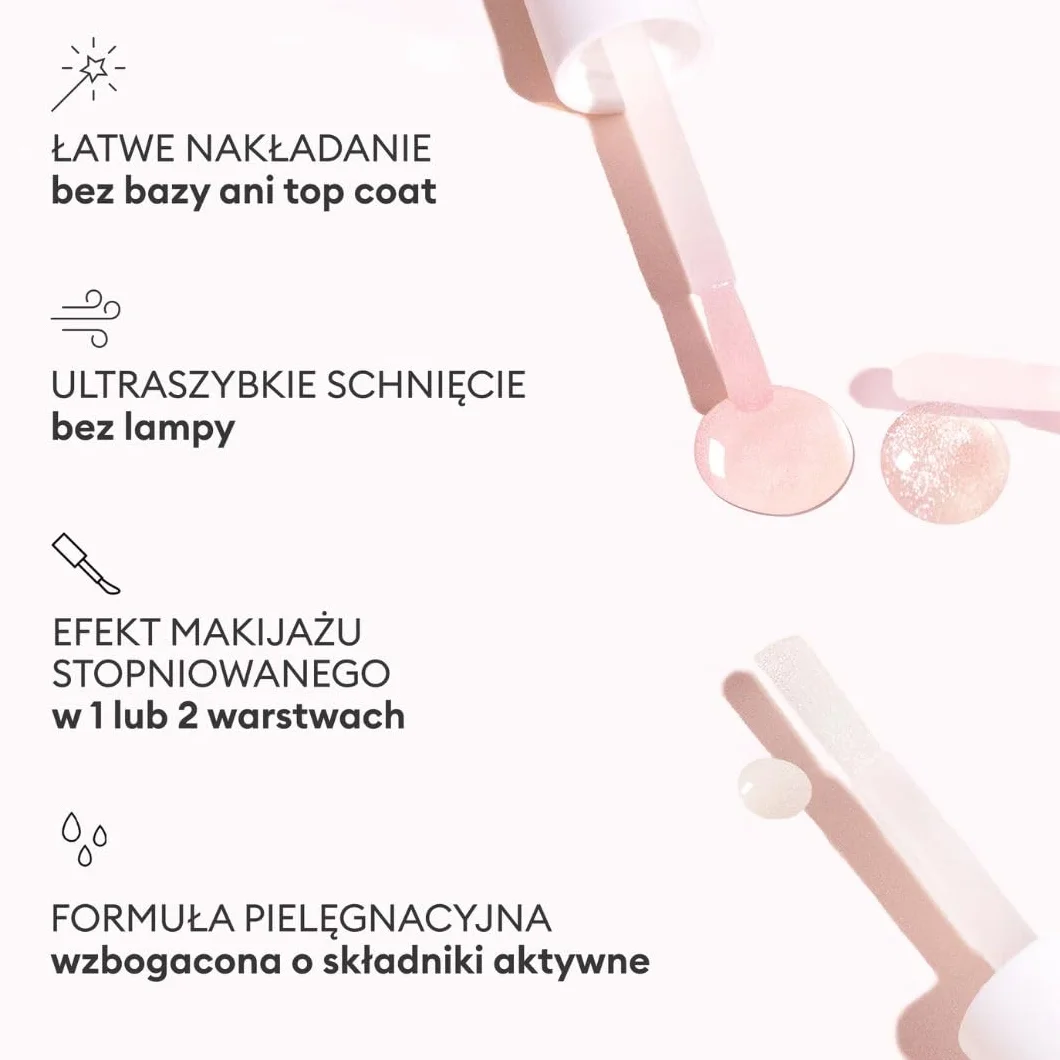 Manucurist Active Plump Nail Polish & Care - Kolagen i ekstrakt z brzoskwini - Nawilżacz do paznokci z ultra-błyszczącym połyskiem Baby Rose dla natychmiastowego efektu pompowania - Nail Volumizer