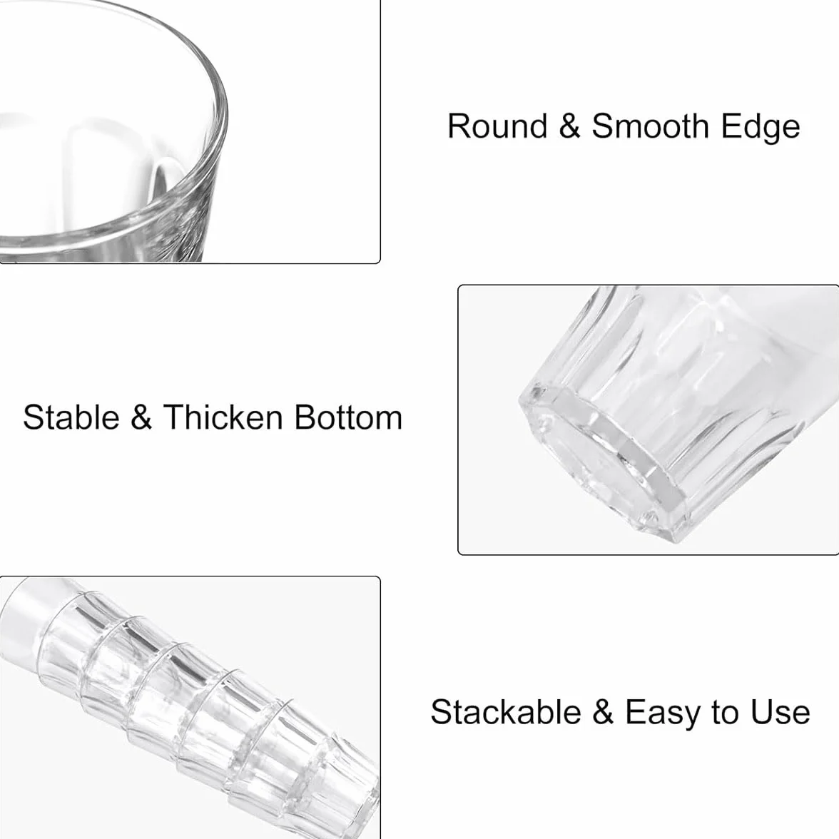Plastikowe kieliszki do alkoholu 3,5 cl 35 ml do shotów, przezroczyste, wielokrotnego użytku