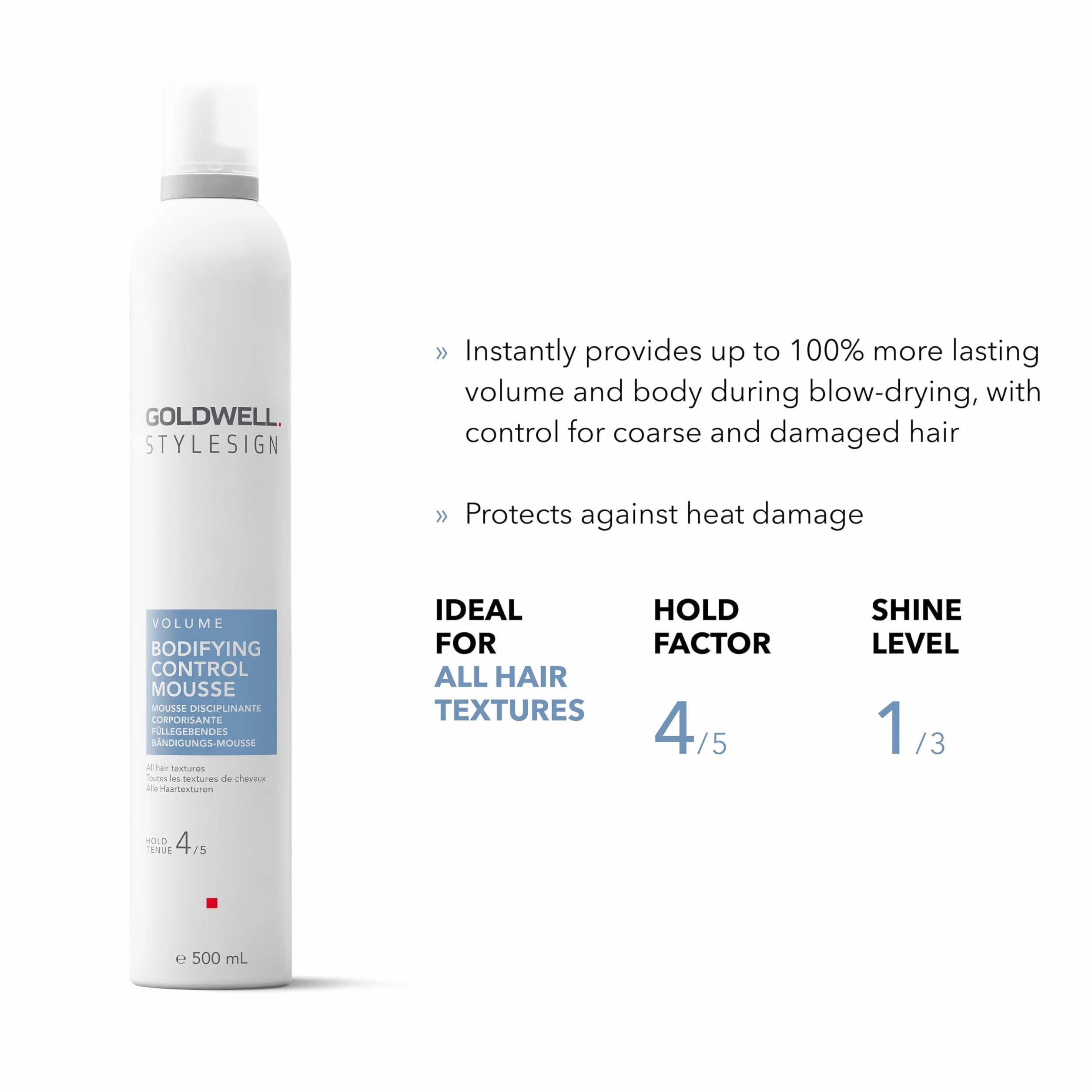 Goldwell STYLESIGN Mus do włosów wypełniający objętość, idealny do wszystkich struktur włosów, 300 ml