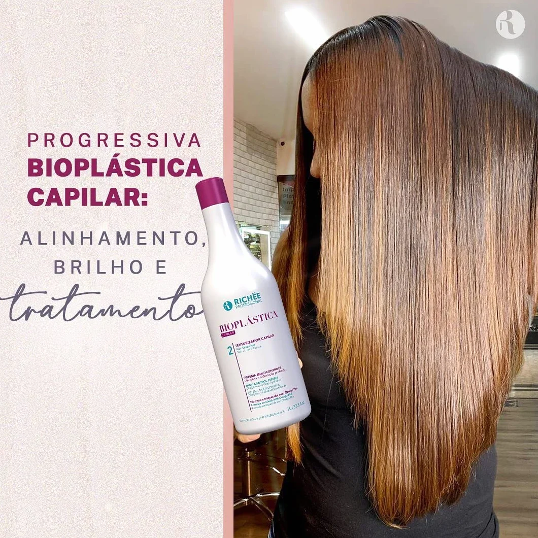 Kit Richée Smoothing System Bioplastica Hair Straightening The Straight Hair You Deserve 2x300ml/2x10.1 fl.oz