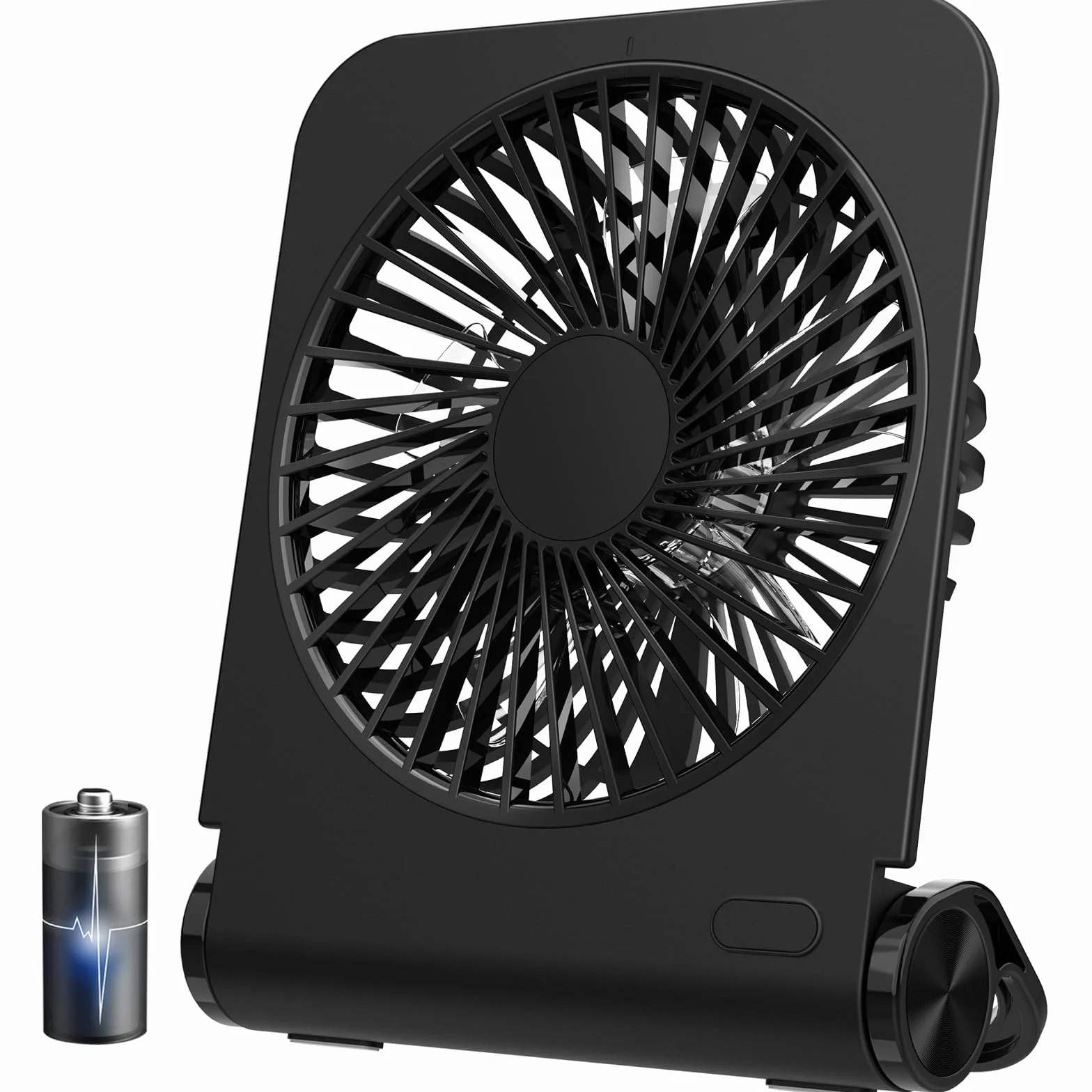 EasyAcc Ultracienki mini wentylator stołowy 2000 mAh USB-C przenośny 4 prędkości składany