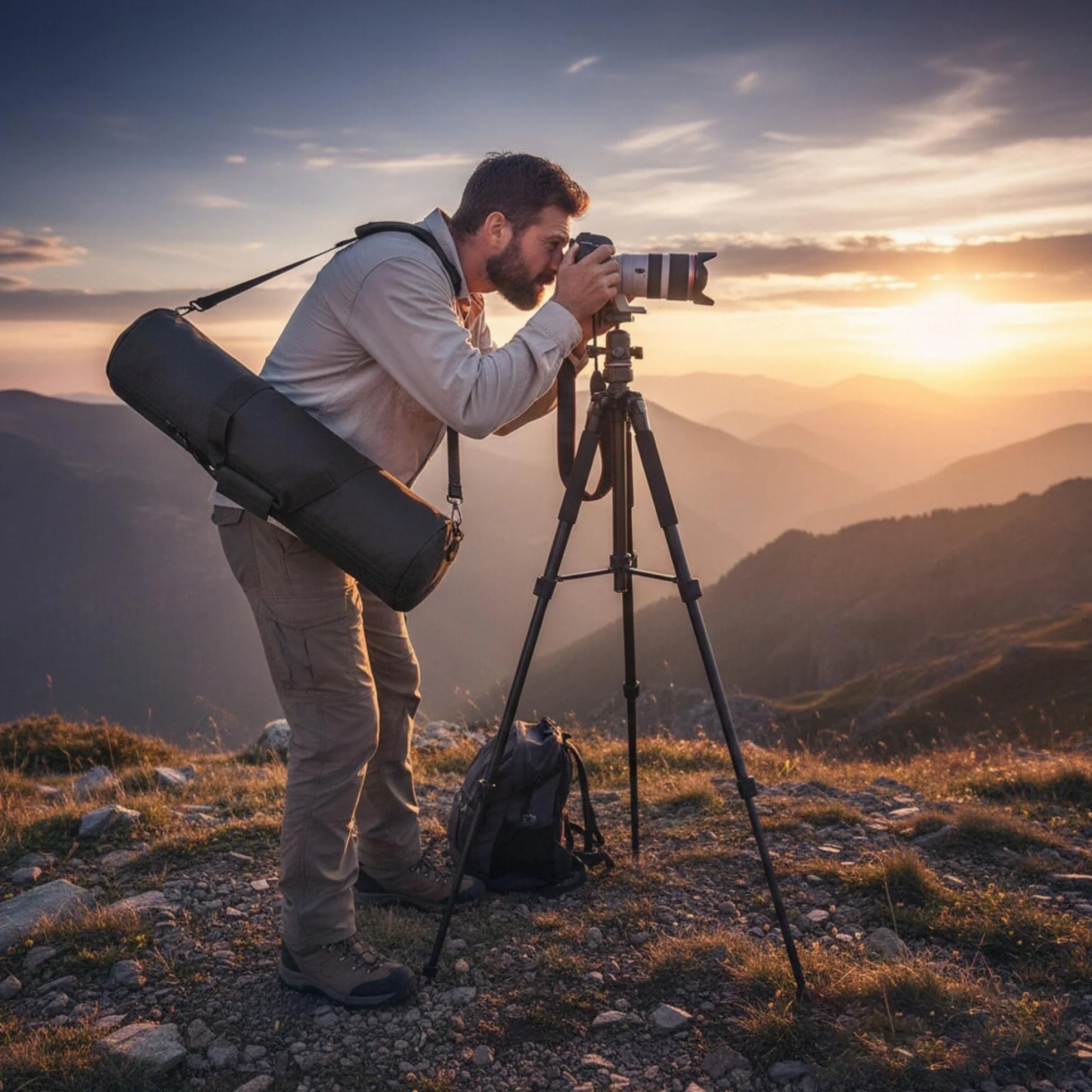 Torba Na Statyw, Statyw Torba Na Statyw z Paskiem, Regulowane Wyściełane Statywy Lekki Stojak Torba, Odporne Na Wstrząsy Wypełnienieni do Fotografii Studyjnej, Statyw Jednonożny, 65 cm