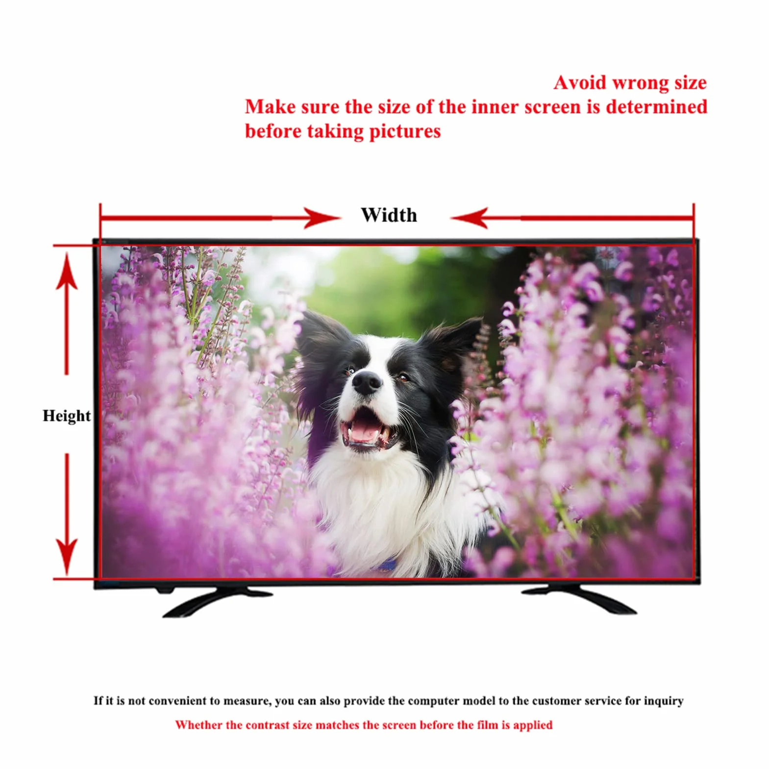 Matowa folia ochronna na ekran telewizora 32-75 cali, filtr przeciwodblaskowy chroniący oczy do telewizora, komputera, monitora, 65" (1440 x 809 mm)