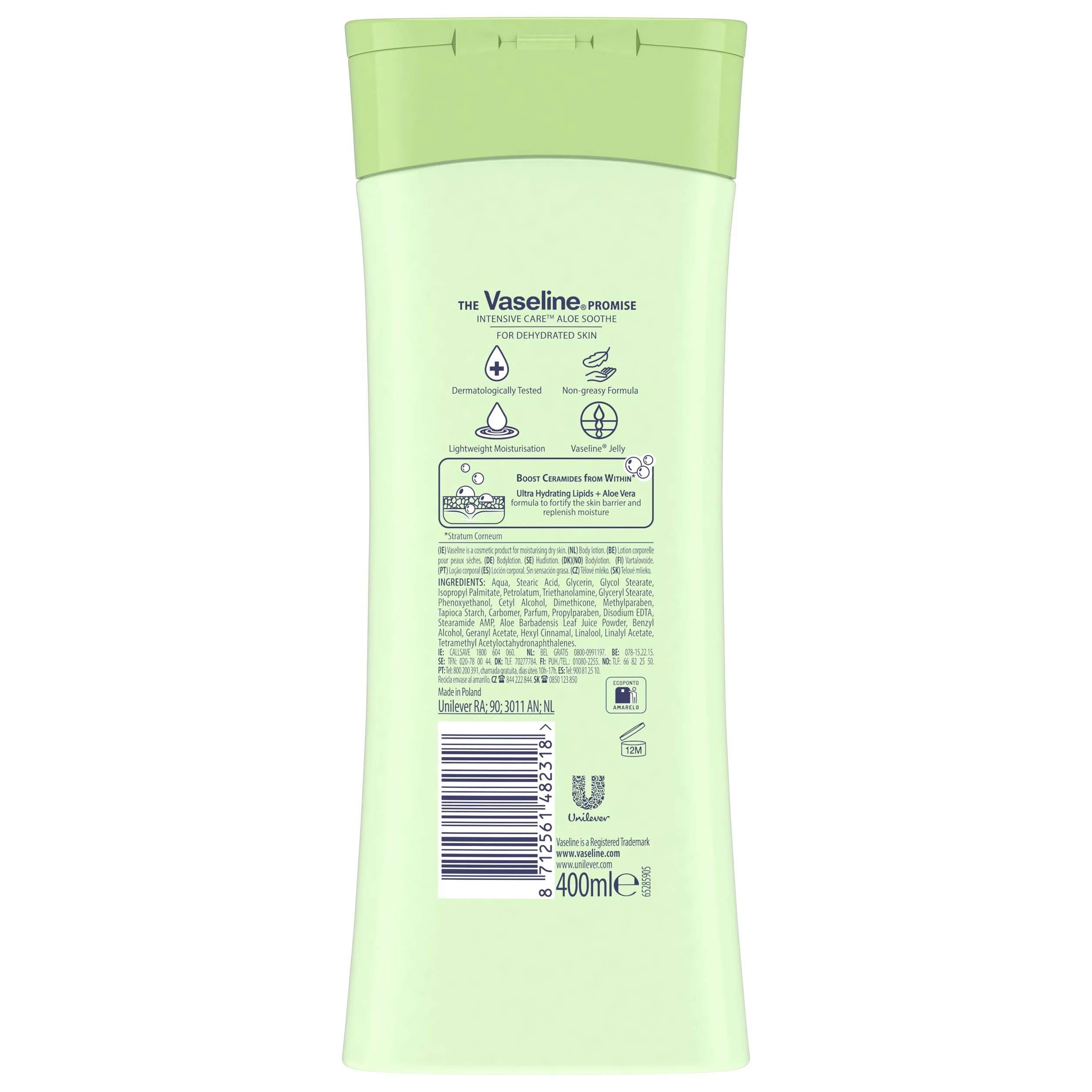 Vaseline Balsam z aloesu Soothe, 400 ml