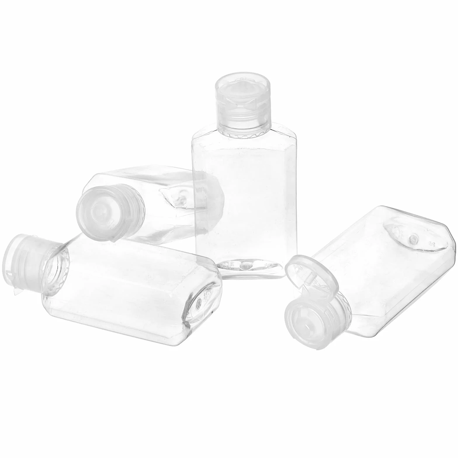 Frcctre Puste plastikowe butelki podróżne, przenośne, przezroczyste plastikowe butelki z klapkami, do wielokrotnego napełniania, do dezynfekcji rąk, kosmetyków, kosmetyków, bez BPA, 60 szt