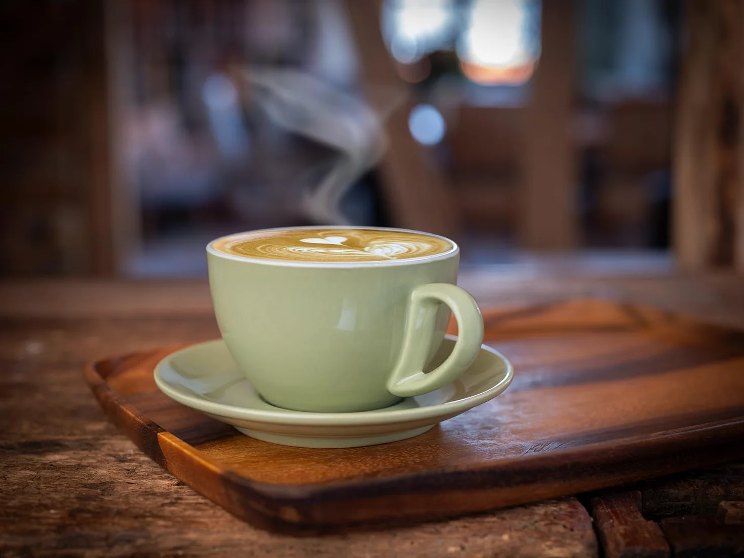 Filiżanka do cappuccino APS 16007 zielona Ø 10,5 cm 300 ml