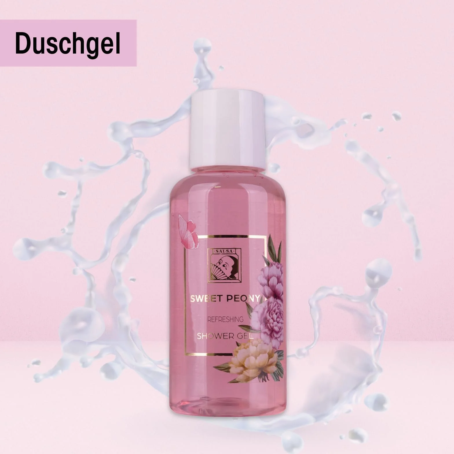 Accentra - Zestaw prysznicowy dla kobiet Sweet PEONY w pięknym pudełku prezentowym - 2-częściowy zestaw do pielęgnacji z żelem pod prysznic i balsamem do ciała - zestaw na prezent wellness na