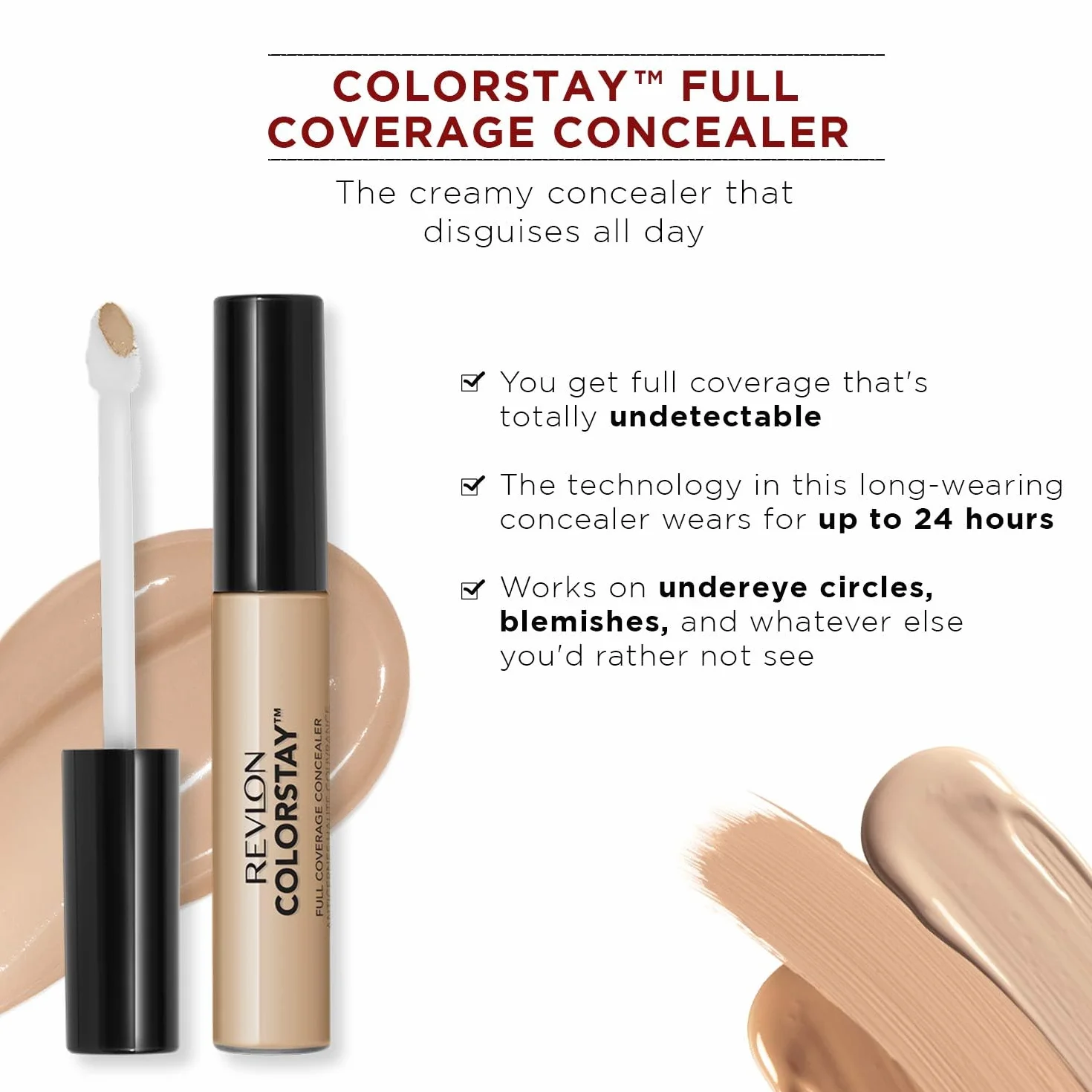 Revlon Colorstay, długotrwały korektor cery, wysokie krycie, Light Medium, 6,2 ml