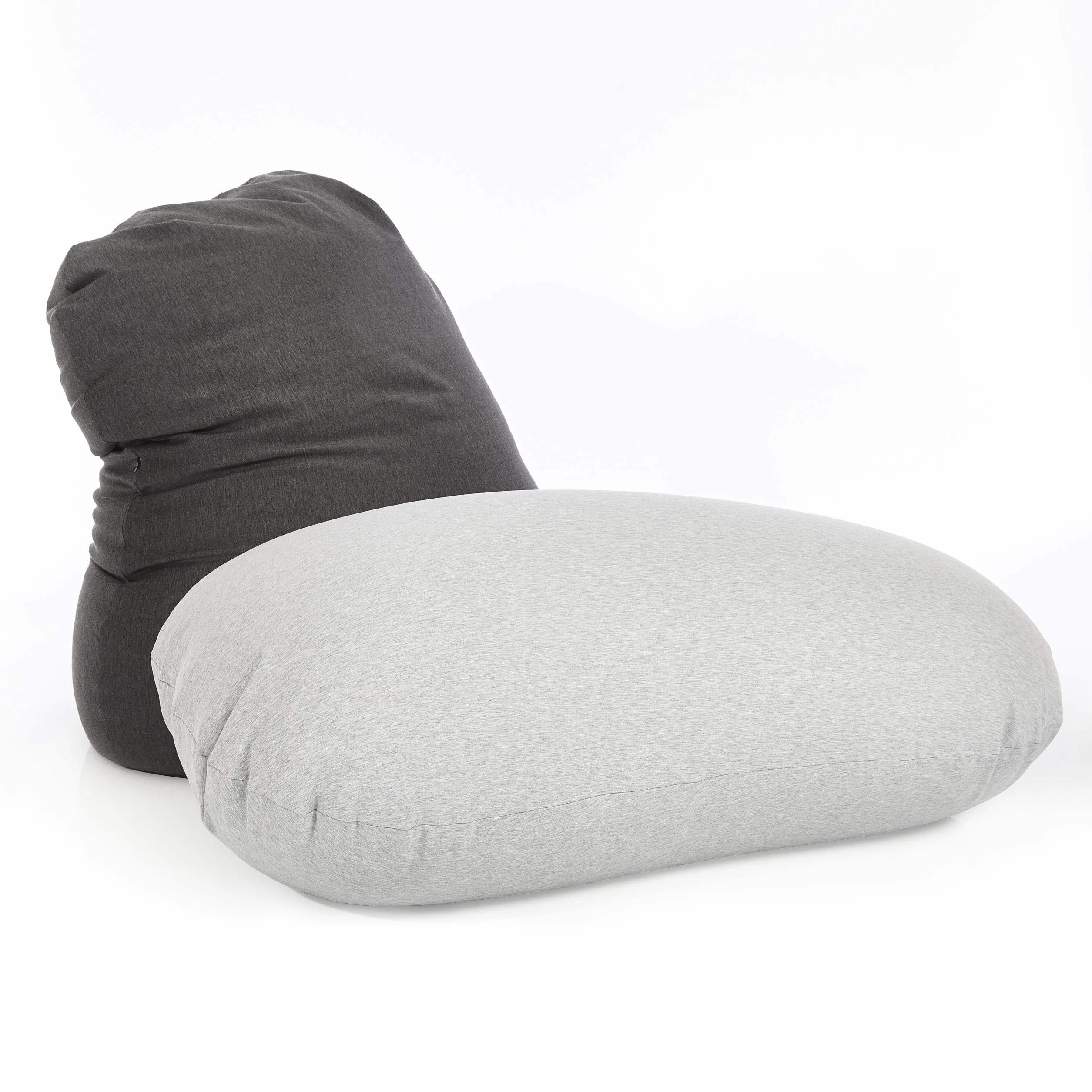 Lumaland Flexi Comfort worek do siedzenia Big | Elastyczne premium bean bag | 155 x 100 cm poduszka do siedzenia | Idealny do leżenia lub siedzenia | Fotel i sofa dla dzieci i dorosłych [jasnoszary]