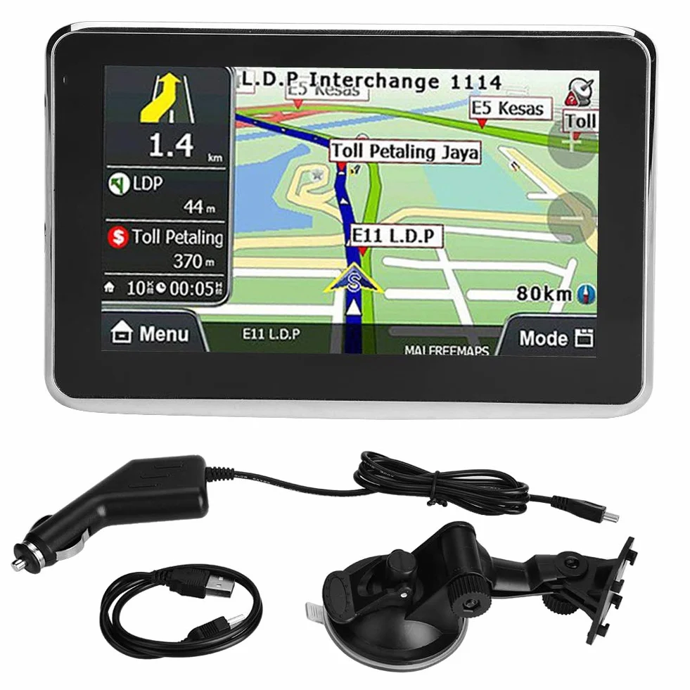 Urządzenia nawigacyjne do samochodu, nawigacja GPS, uniwersalny ekran dotykowy 5", nawigacja GPS, DDR256M, 8G, MP3, FM, mapa Europy, 1