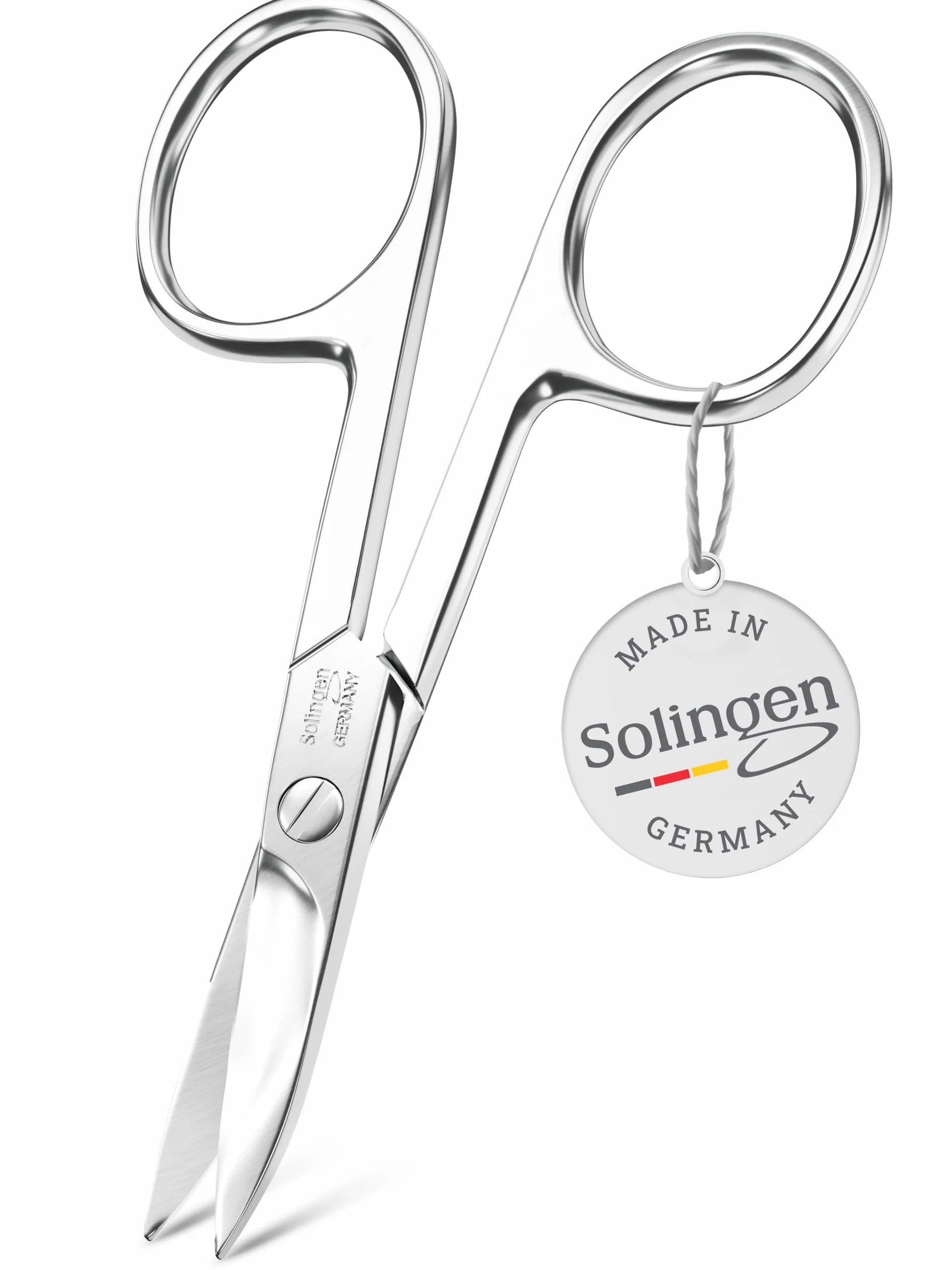 TITANIA Solingen nożyczki do paznokci - zakrzywione, wyjątkowo ostre, do profesjonalnego manicure, stal węglowa, Made in Germany