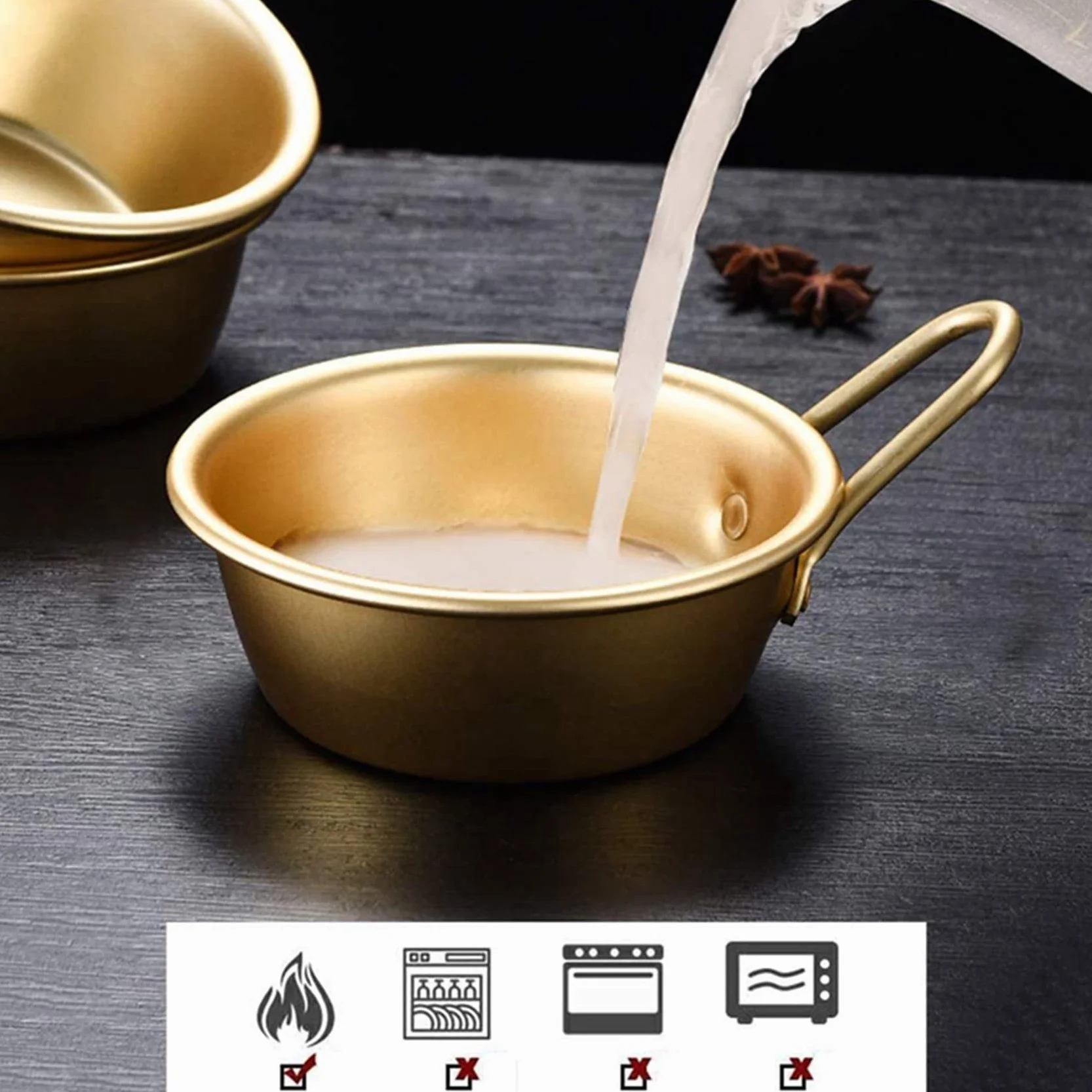 Makgeolli aluminiowe miski koreańskie do surowego ryżowego