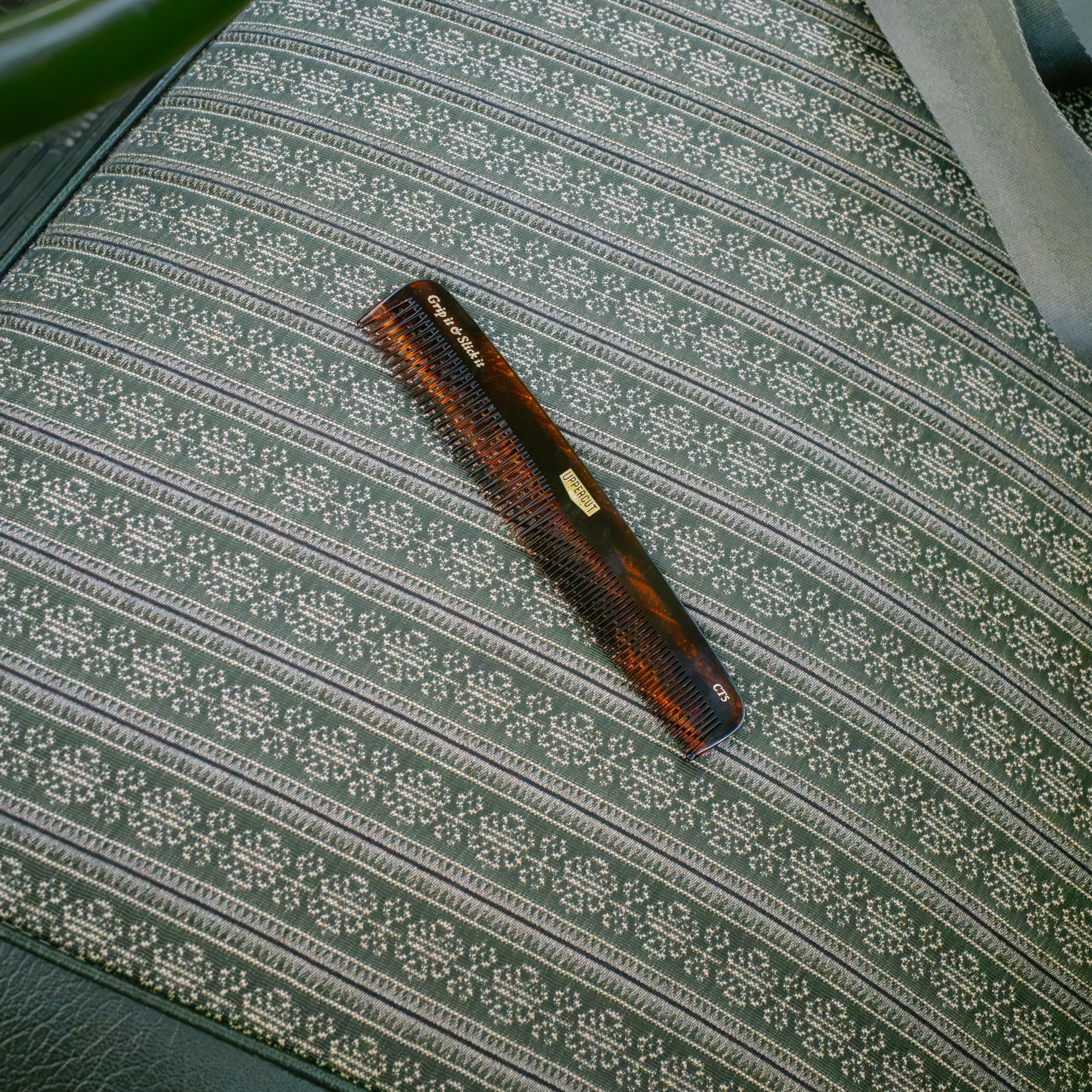 Uppercut Deluxe CT5 Tortoise Shell Comb, A Detangling Wide Tooth Comb with Two Different Teeth Widths, Ideal For Use With Long and Short Hair Styles