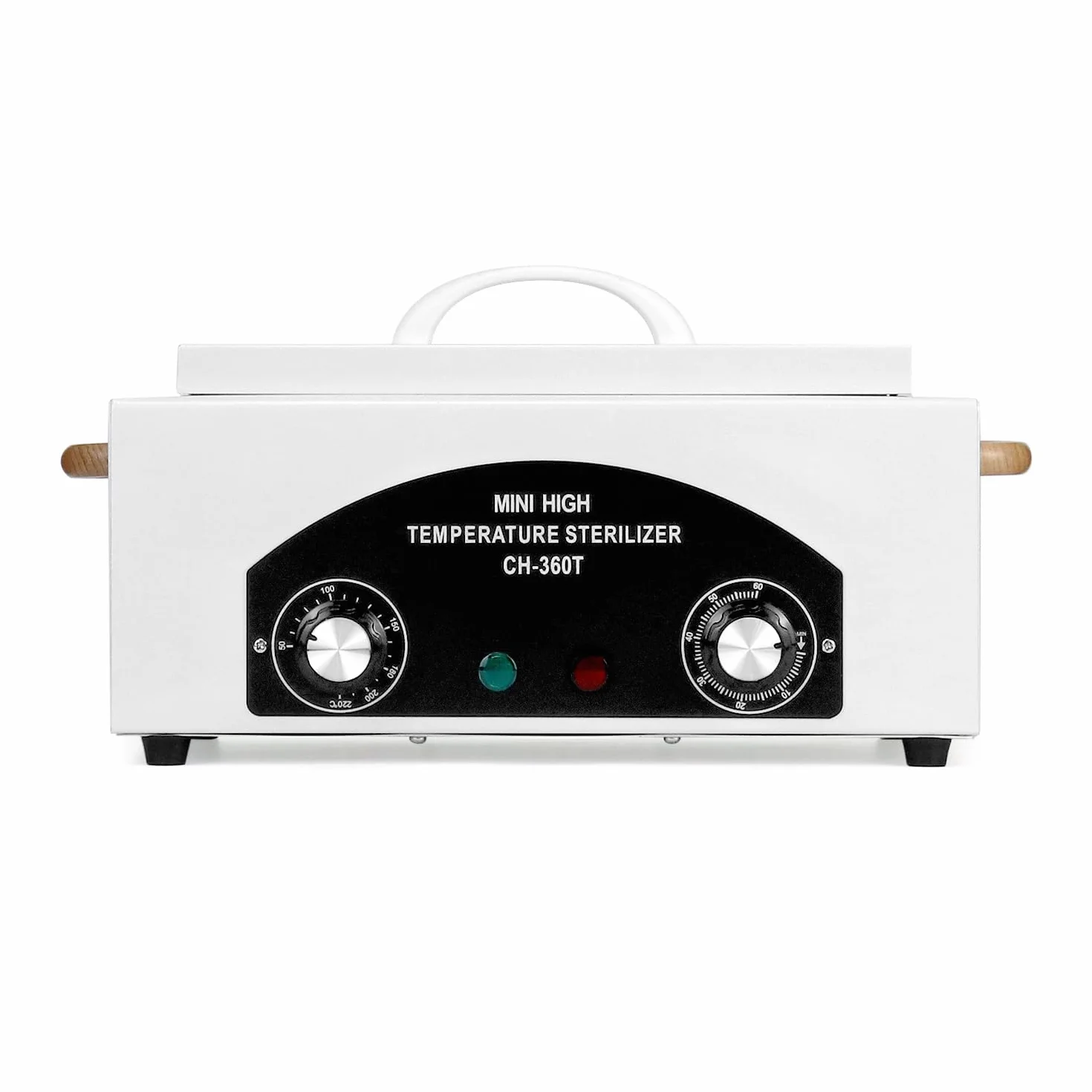 QWORK® Sterylizator wysokotemperaturowy 220°C, sterylizator do pedicure, narzędzi do manicure i dentystycznych, pojemność 2 l, automatyczny timer 0-60 minut