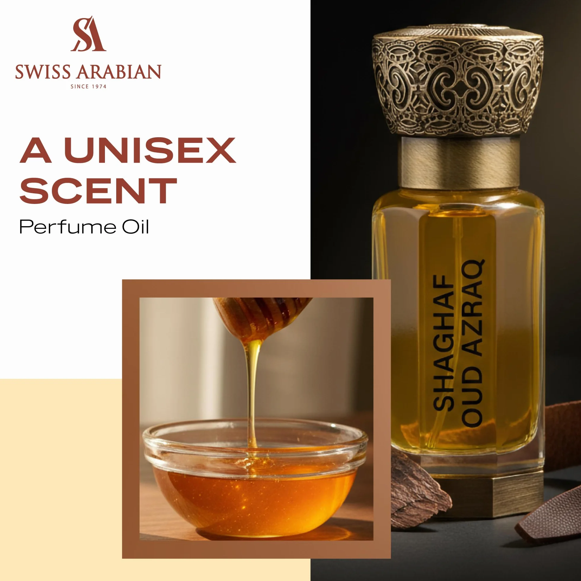 SA SWISS Arabian Shaghaf Oud AZRAQ Concentrated Perfume Oil 12 ml