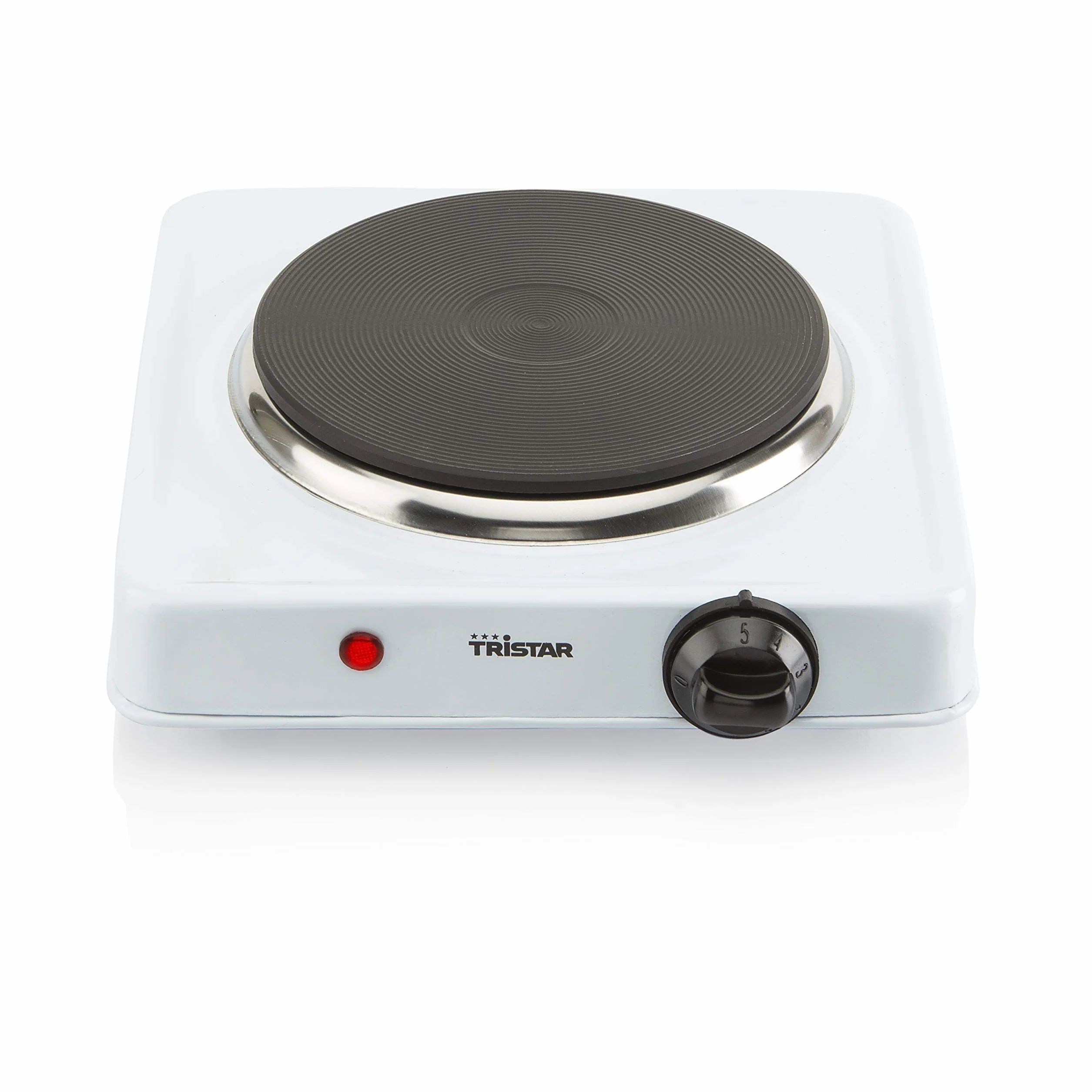 Tristar Płyta grzewcza KP-6185 1000 W stal nierdzewna 15 cm termostat biały