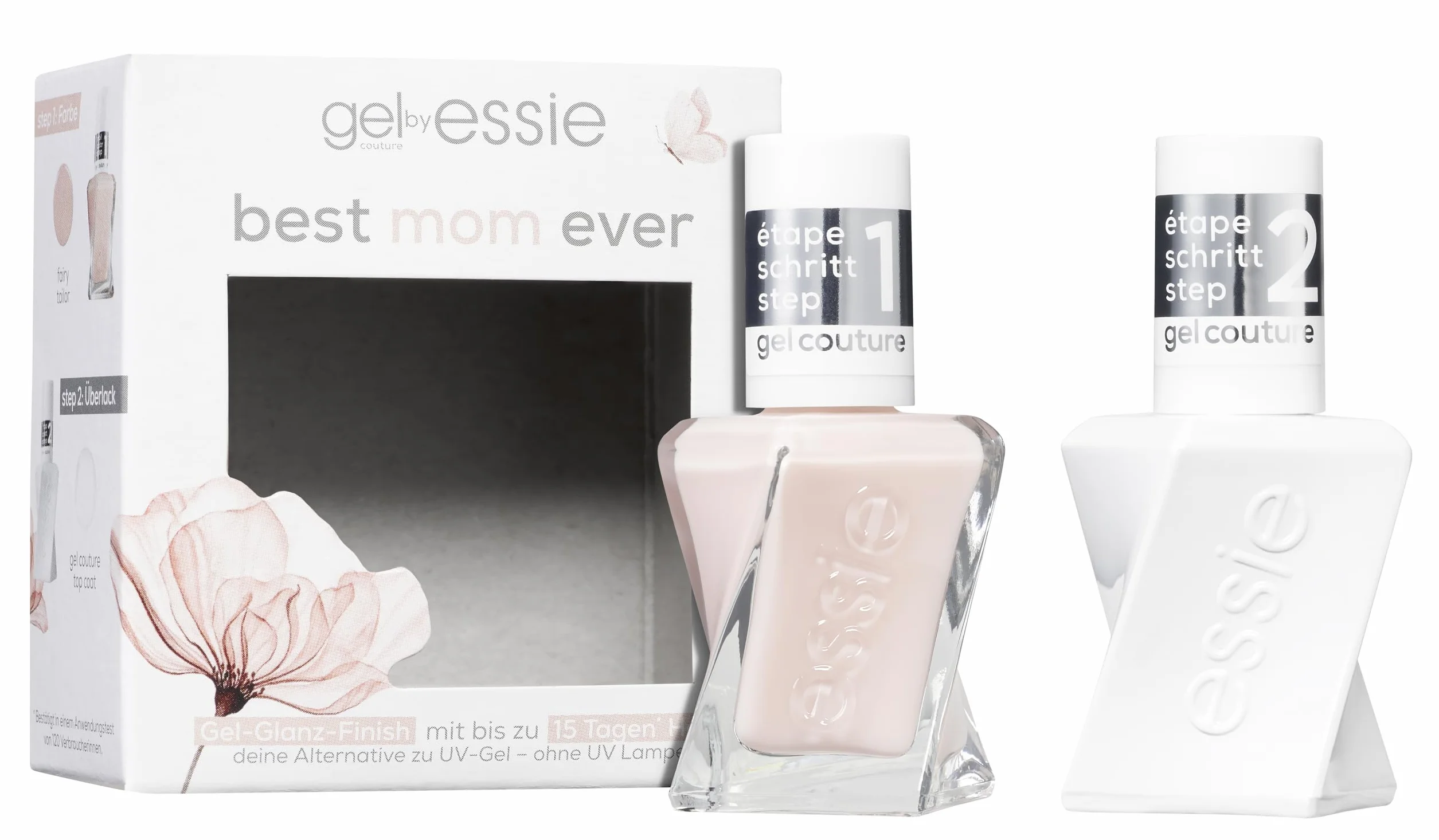 Essie Gel Couture Set 'Best Mom Ever' (Top Coat Nr. 00, Fairy Tailor Nr. 40)