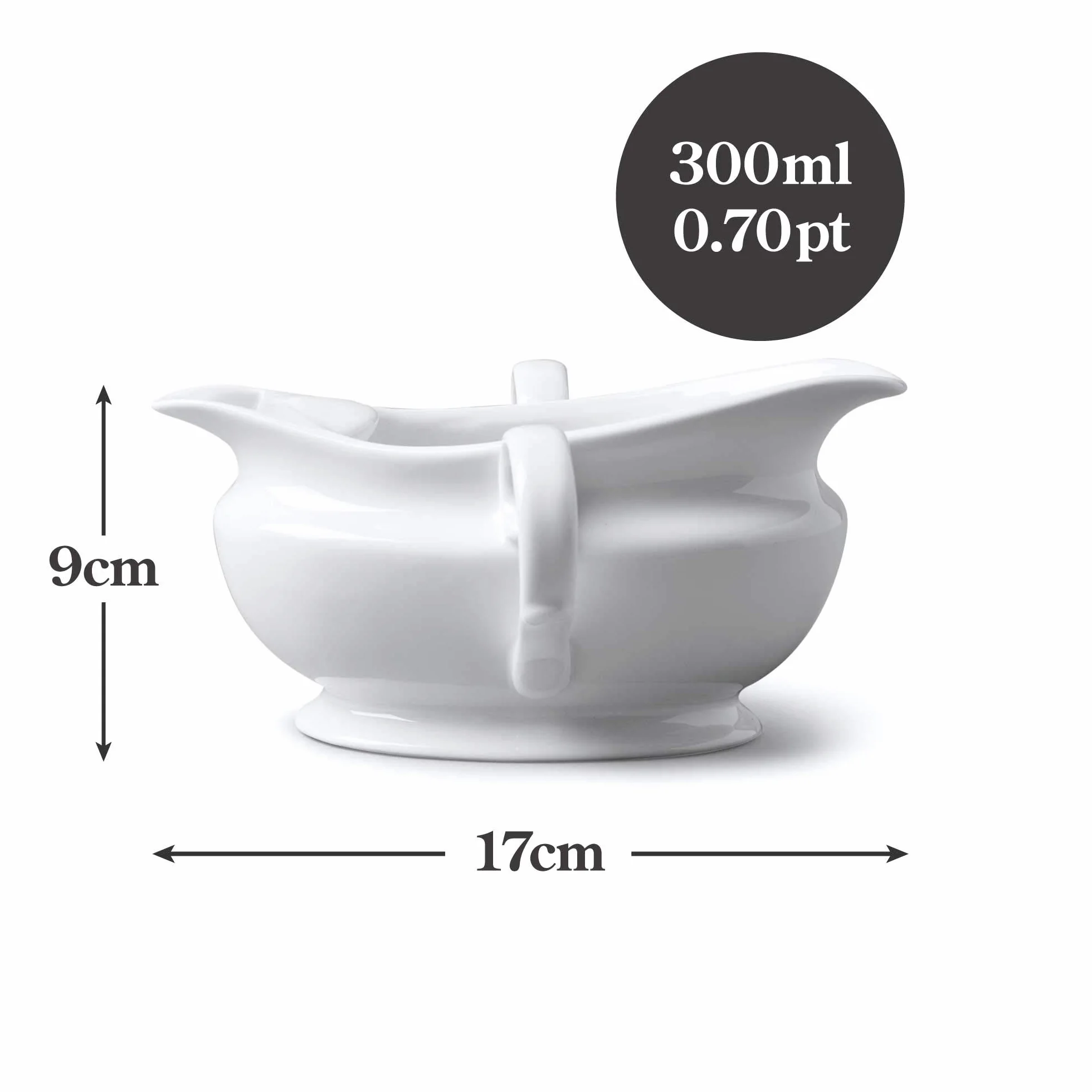 WM Bartleet & Sons 1750 T308 porcelanowy separator tłuszczu 300 ml biały