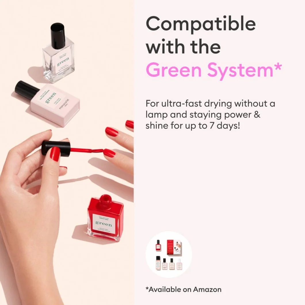 Manucurist, Top Coat Sunshine Green, top vegański, 9-Free, do 69% składników biologicznych, wyprodukowano we Francji, butelka 15 ml