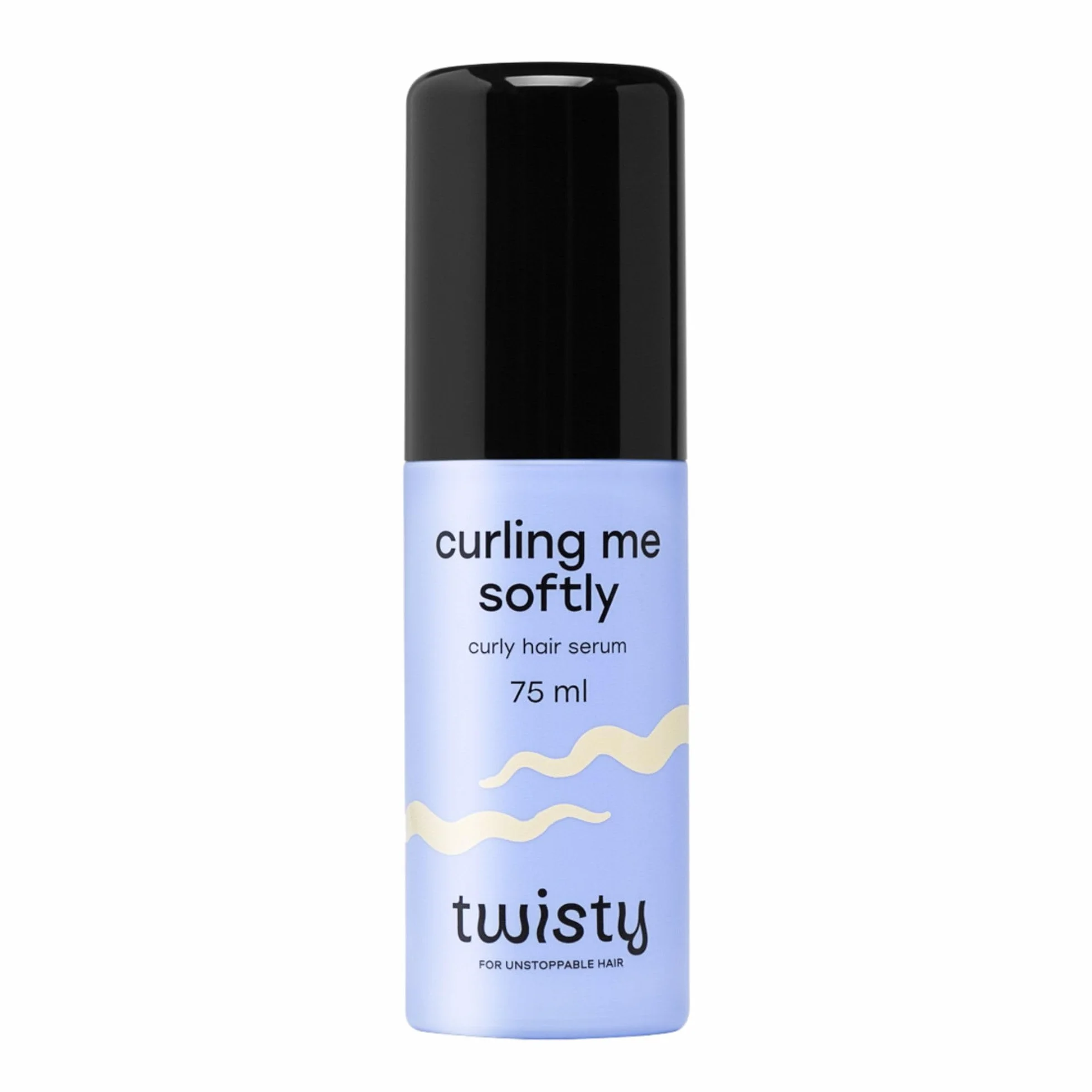 Twisty - Serum do włosów kręconych Curling Me Softly 75ml | Emolientowa ochrona z naturalnymi olejami: z pestek malin, konopi, arbuza i słodkich migdałów | Wygładza, Nadaje blask | Zapobiega puszeniu