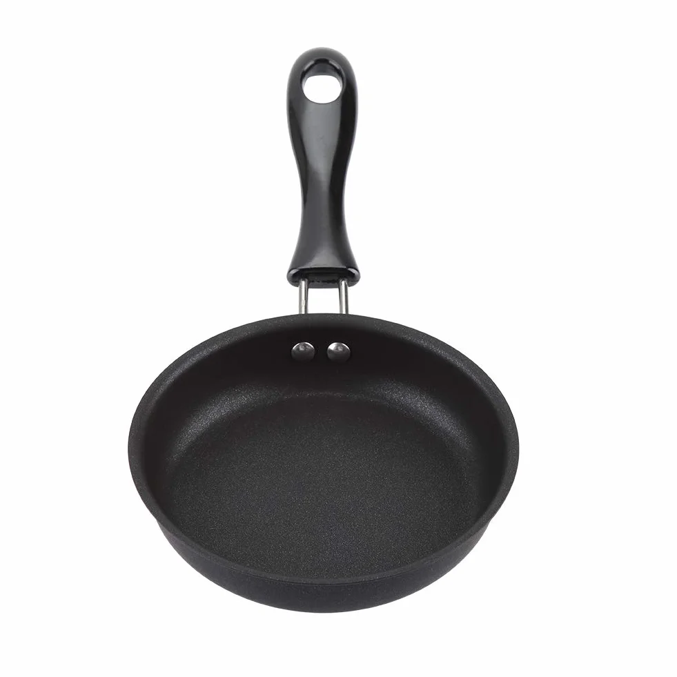 Mini Patelnia Jajko Omlet 12 cm Czyste Żelazko Powłoka Czarna