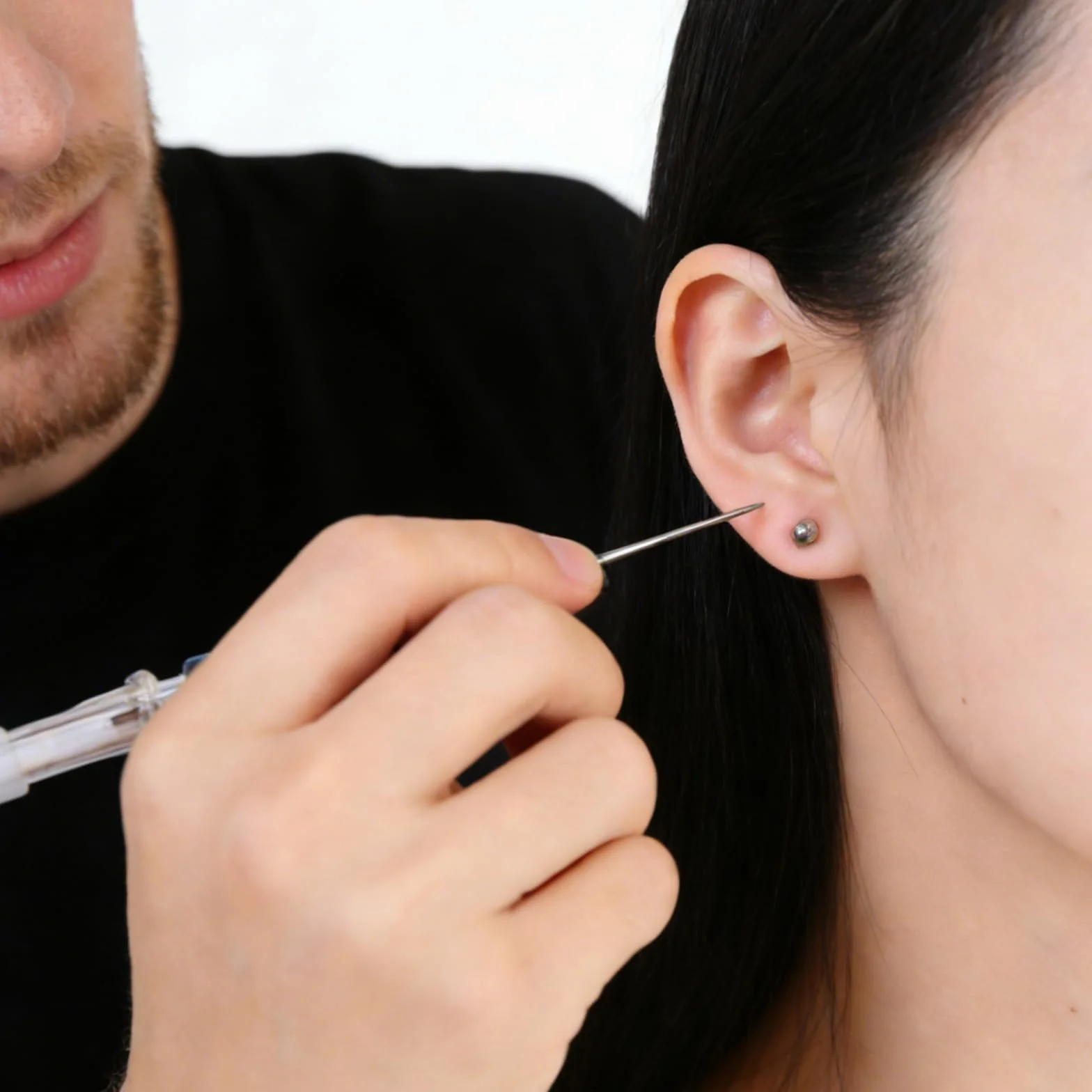 5 sztuk igieł do piercingu, zestaw do piercingu z osłonami rurowymi, piercing do uszu, nosa i ust