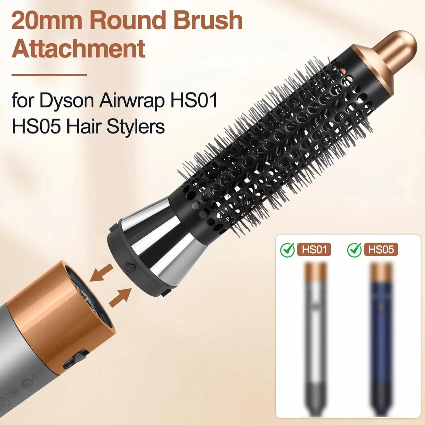 Mała okrągła szczotka objętościowa do Dyson do Airwrap lokówka akcesoria Styler Curling Hair Tool