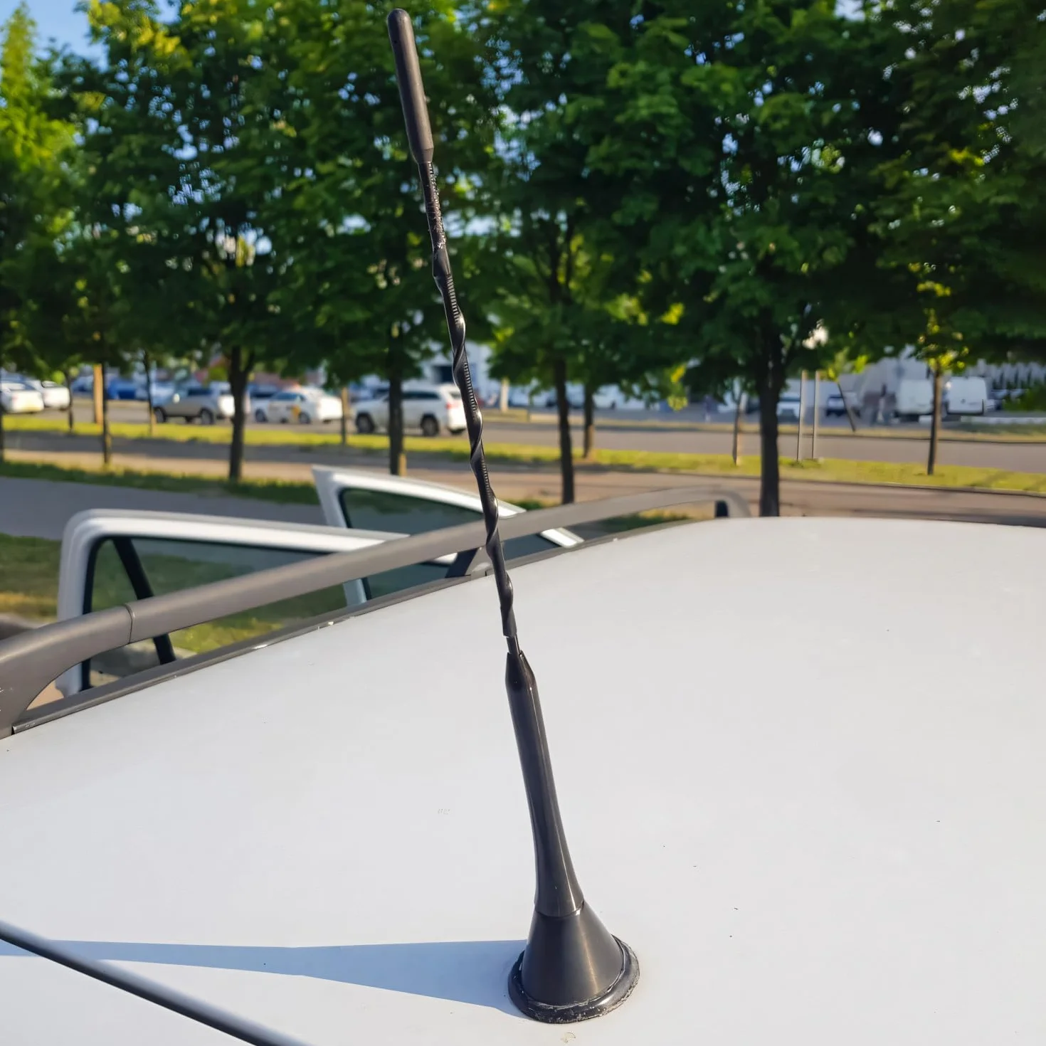 Retoo Antena samochodowa, antena dachowa, radio samochodowe 40 cm, do VW Skody, Seat, Opel, uniwersalna, samochodowa antena radiowa, super kompatybilność, mocny odbiór, gwint wewnętrzny anteny 6 mm,