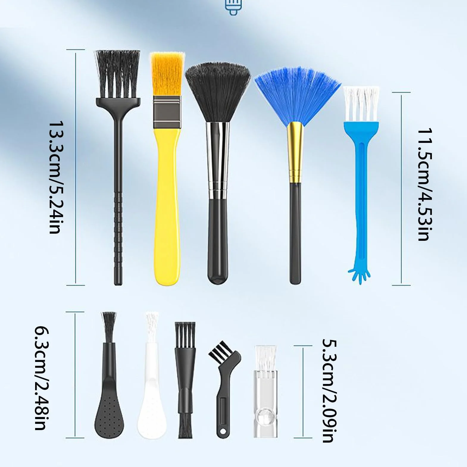 Keyboard Cleaning Kit, Computer Cleaner Brush Set, Portable Multi-Purpose Dust Remover, Detailing Cleaning Tool for Console, Mousepad, Phone, Tablet, Travel, Home, Work Desk