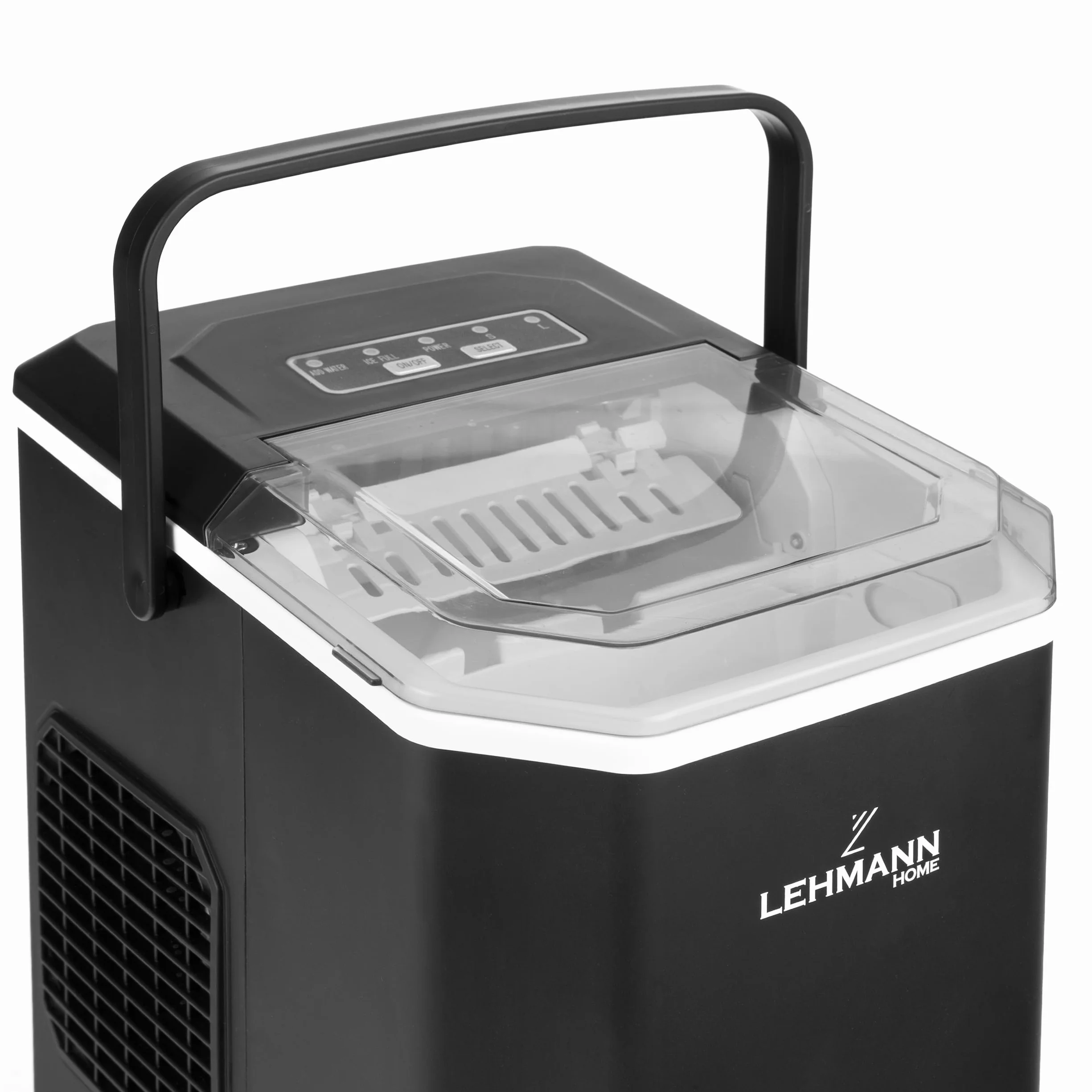 Lehmann Frosty – Kostkarka do Lodu 12kg/24h, Cicha, Kompaktowa, Automatyczne Czyszczenie, Regulacja Rozmiaru Kostek, Timer – Idealna do Domu i na Imprezy