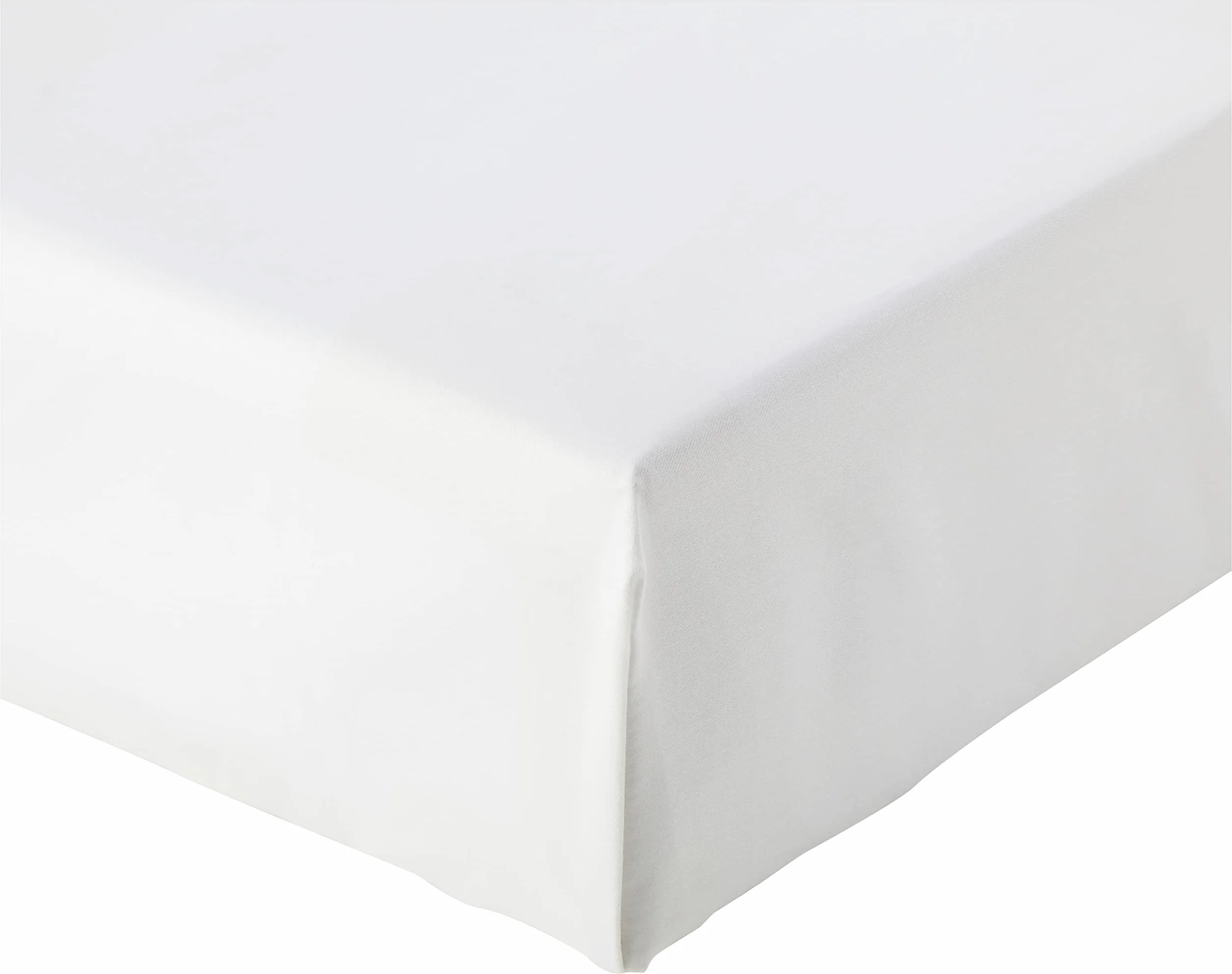 AmazonBasics prześcieradło z gumką bawełna satyna 400 nitek 160x200x30 cm białe