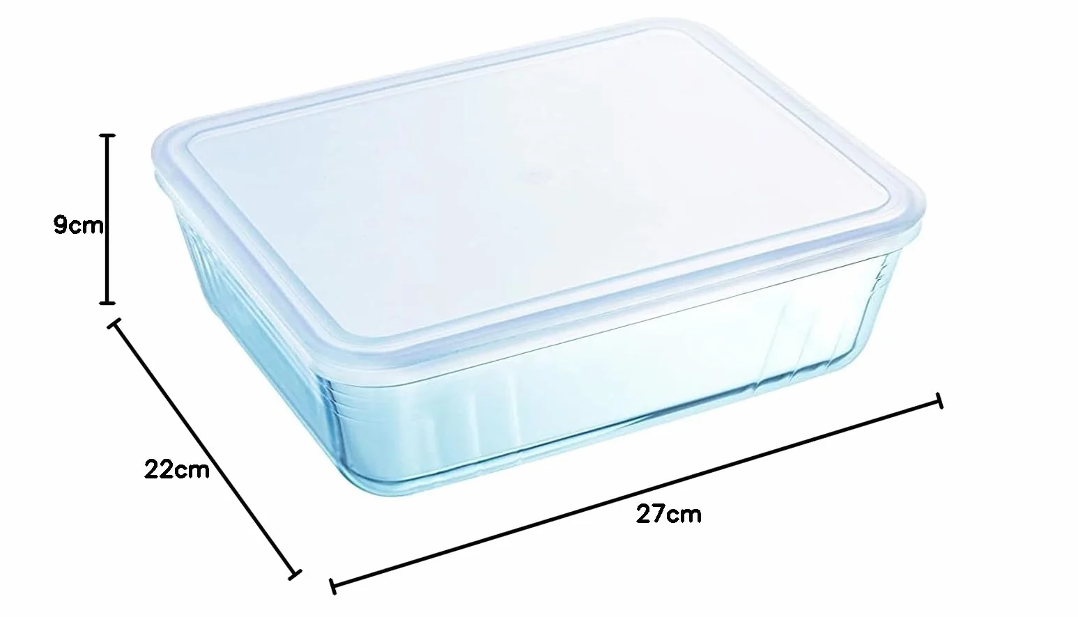 Newell 1041514 3137610001893 PIREX prostokątny pojemnik na pyrex z pokrywką, pojemnik na żywność, 4,2 l, materiał, wielokolorowy, 4 l