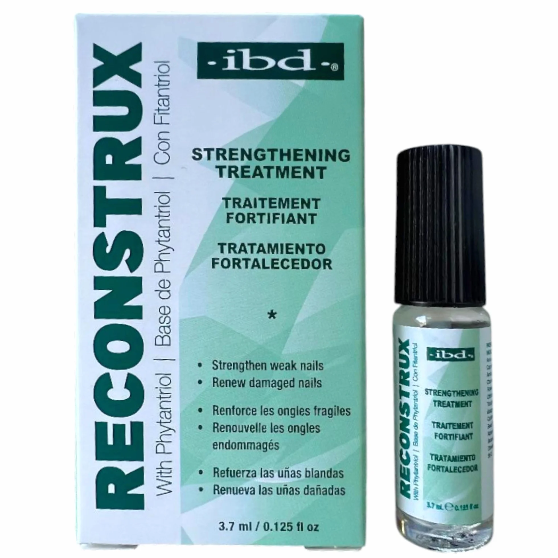 IBD Reconstrux Olejek do pielęgnacji paznokci, 3,70 ml - MADE IN USA - Wzmacniacz wzrostu paznokci - Wzrost paznokci z fitantriolem dla mocnych paznokci - Regeneruje zniszczone paznokcie