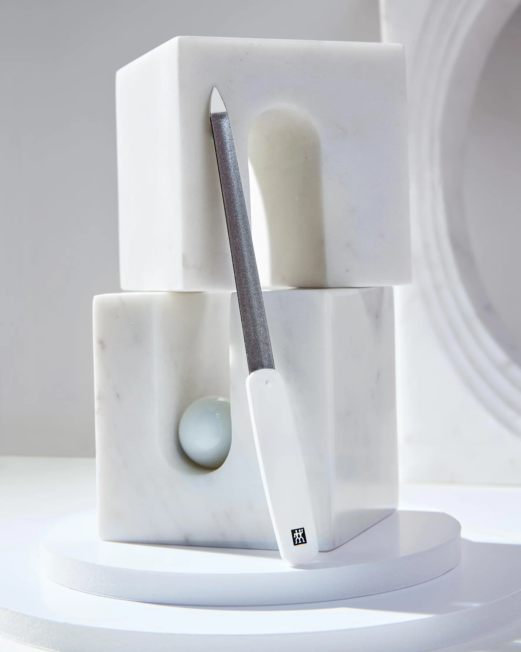 ZWILLING Pilnik do formowania (powłoka szafirowa, polerowana końcówka pilnika, ergonomiczny kształt, gruboziarnista i drobnoziarnista powierzchnia pilnika), biały, 160 mm
