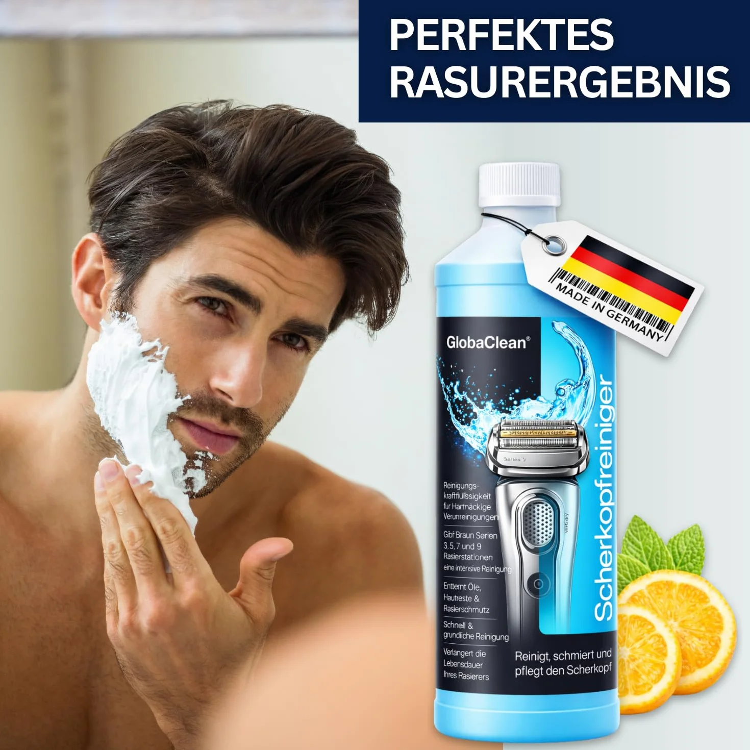 środek czyszczący do głowic - Kompatybilny z wkładami Braun Clean & Renew - Wkłady czyszczące Braun Series 9 - Środek czyszczący do głowic Braun - 1L